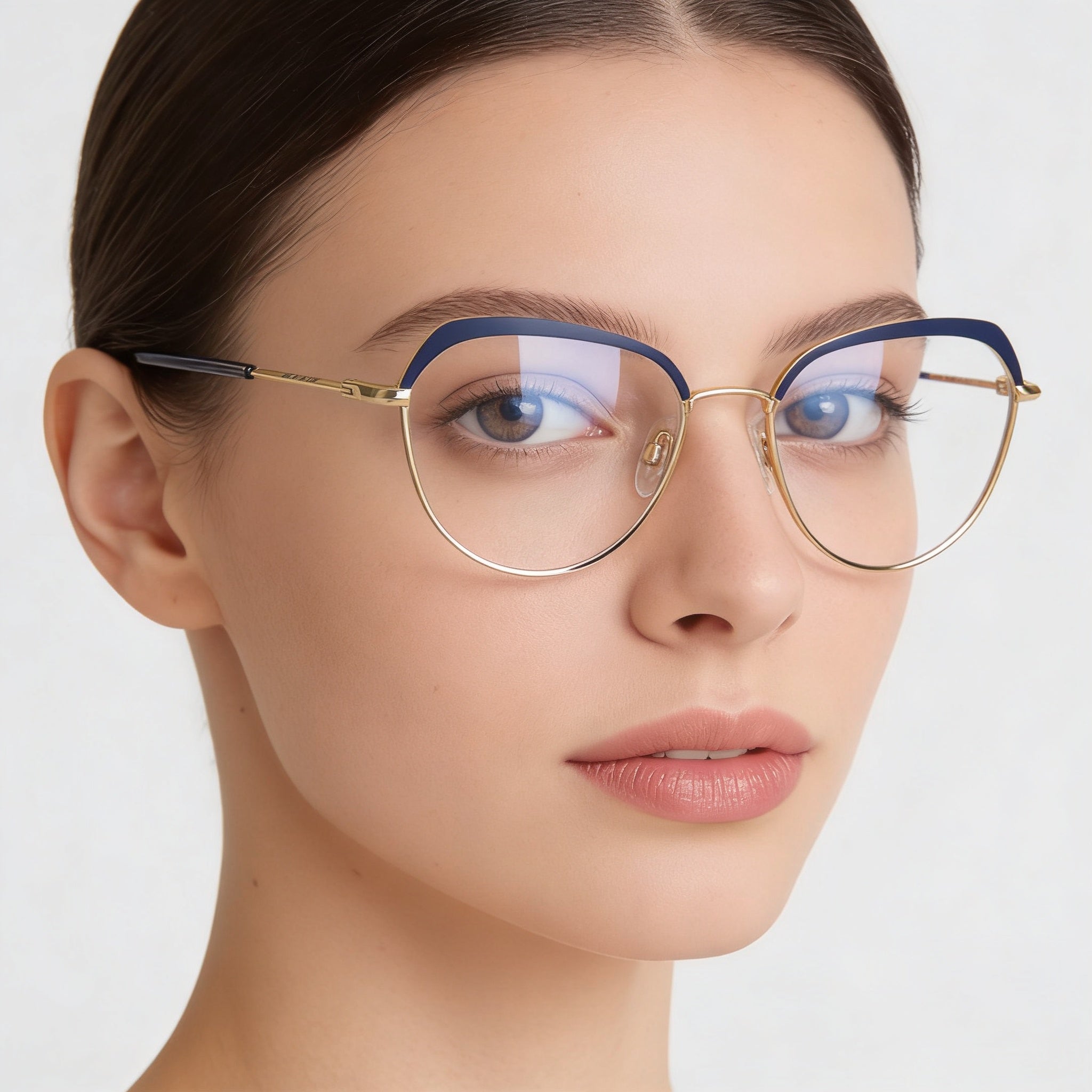 Rag & Bone Rnb3030/G Women's Blue Gold Metal Sunglasses 52mm, Photo 4