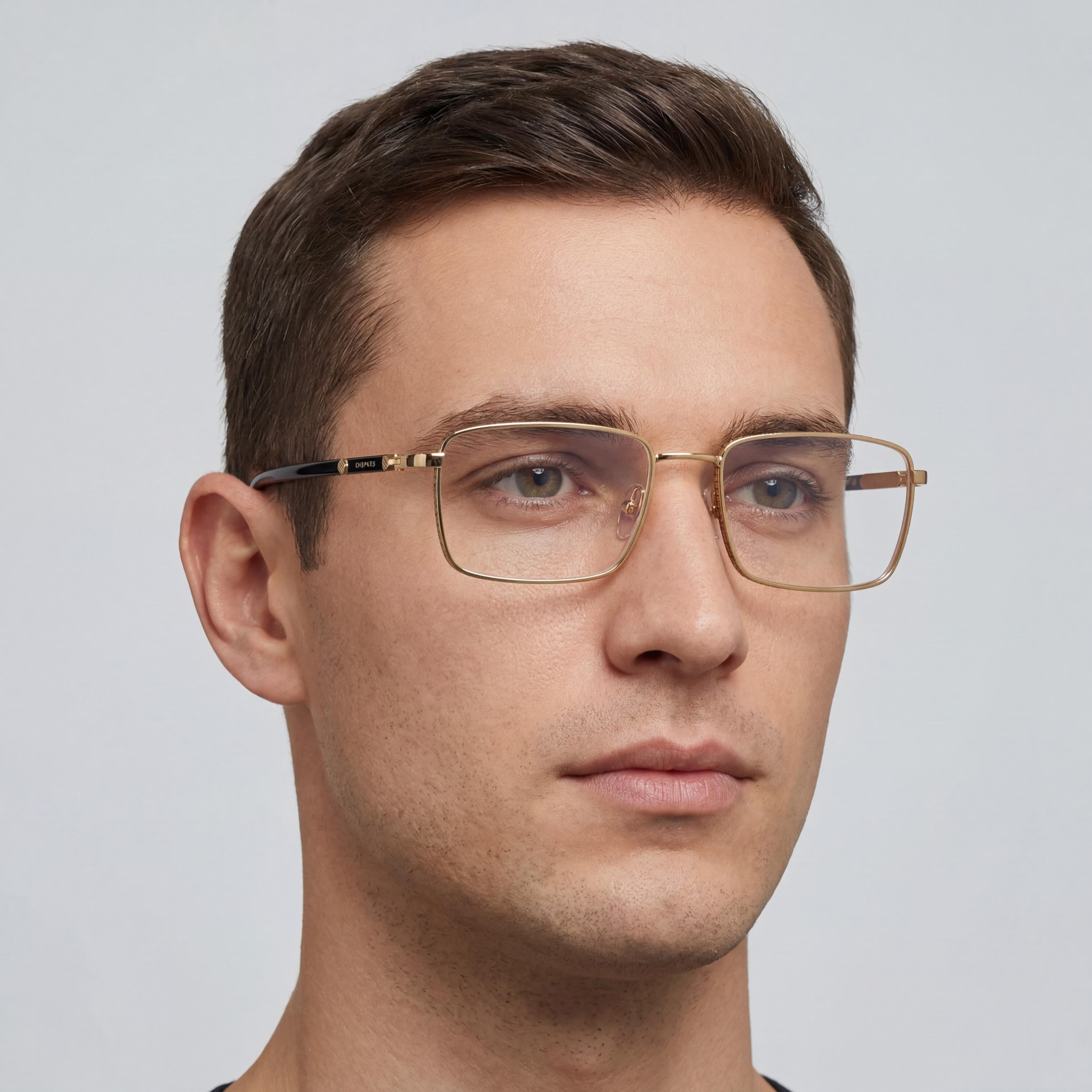 Chopard VCHL48 Men's Modern Metal Eyeglasses Glossy Black With Coloured Parts 56-18-145, Photo 5