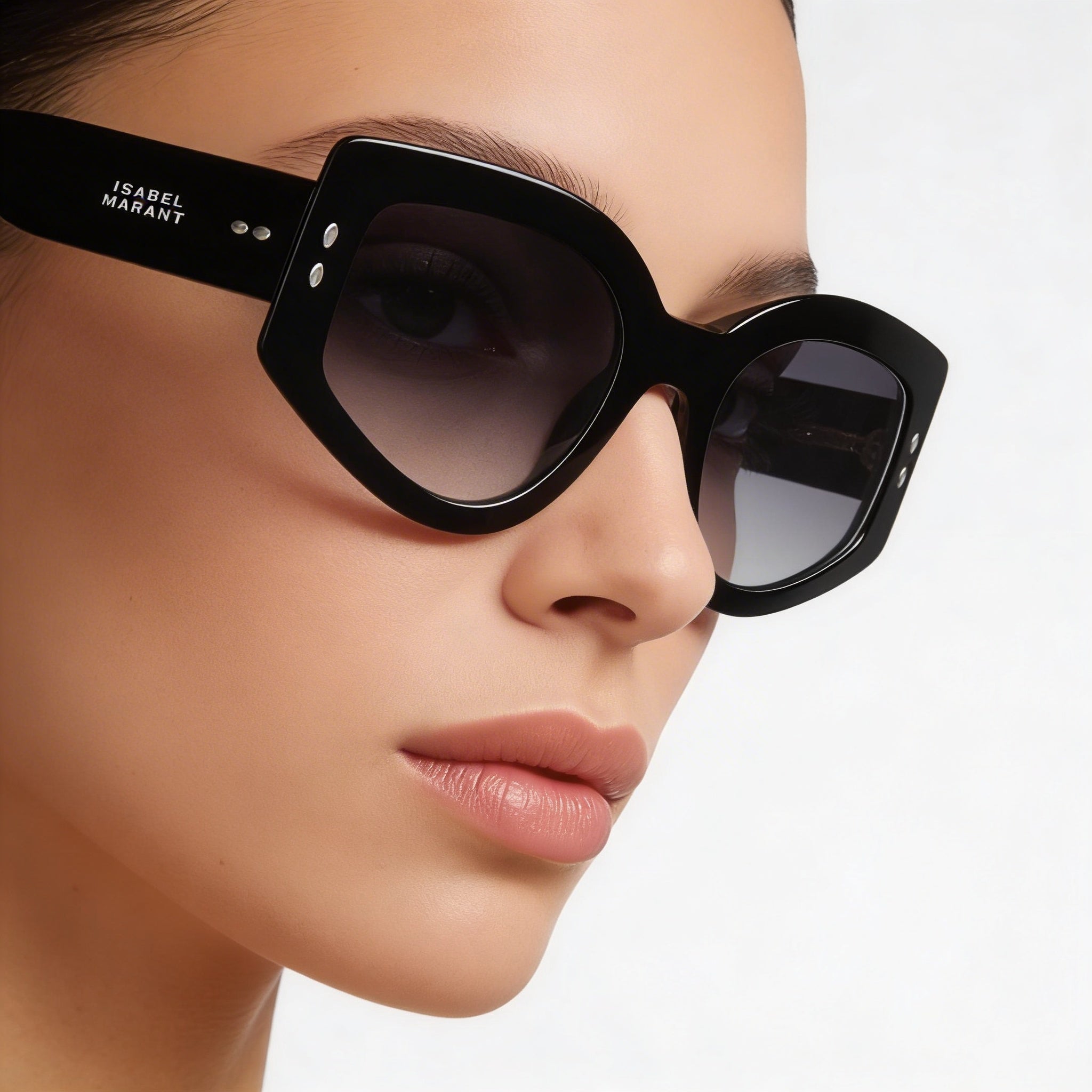 Gafas de sol Isabel Marant de acetato a la moda para mujer, montura gris de acetato, lentes de policarbonato, no polarizadas, 54 mm, Photo 3