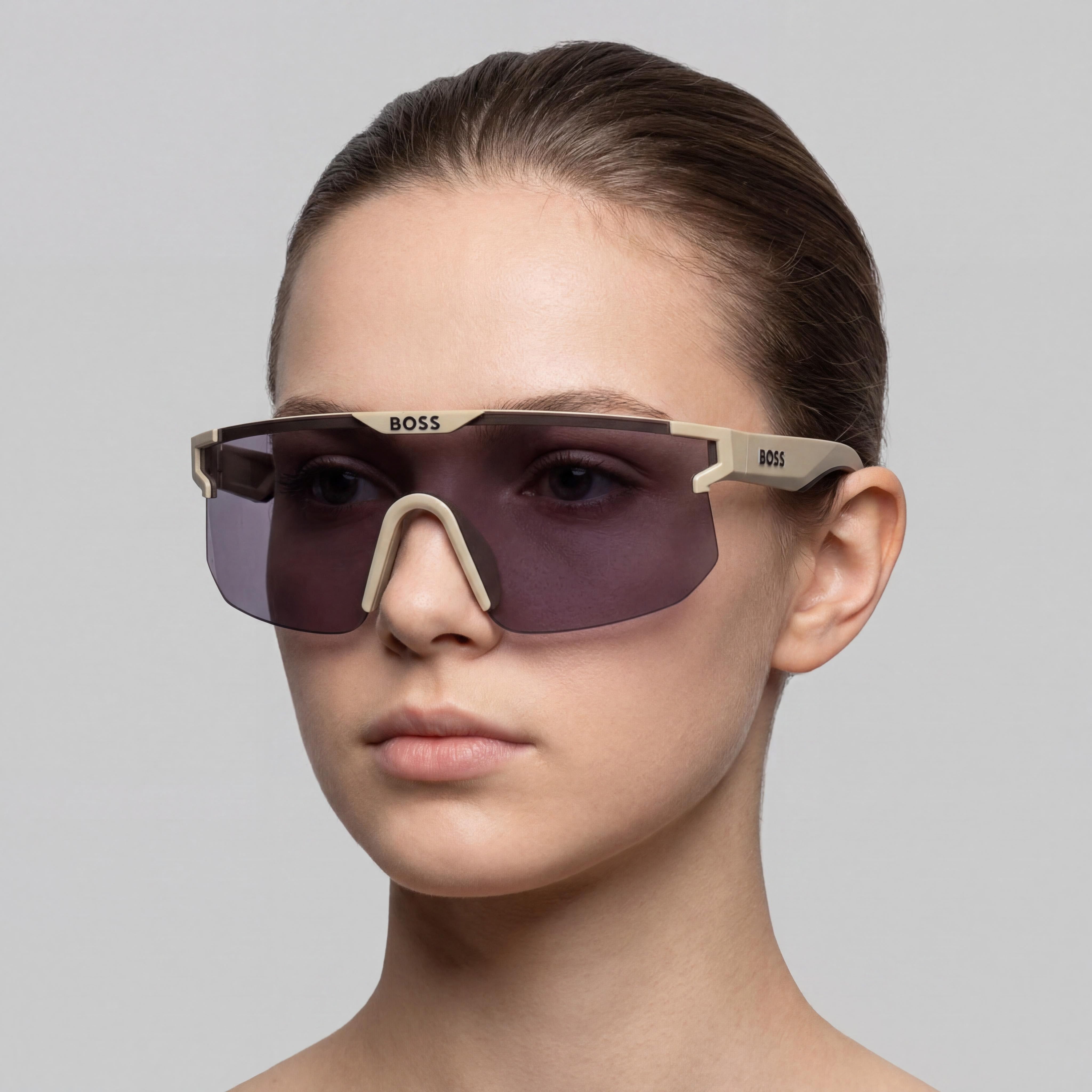Hugo Boss Boss 1500/S Unisex ECO Poliamida Protección UV Beige Negro Gris Oscuro Gris Alto Contraste 99mm, Photo 4