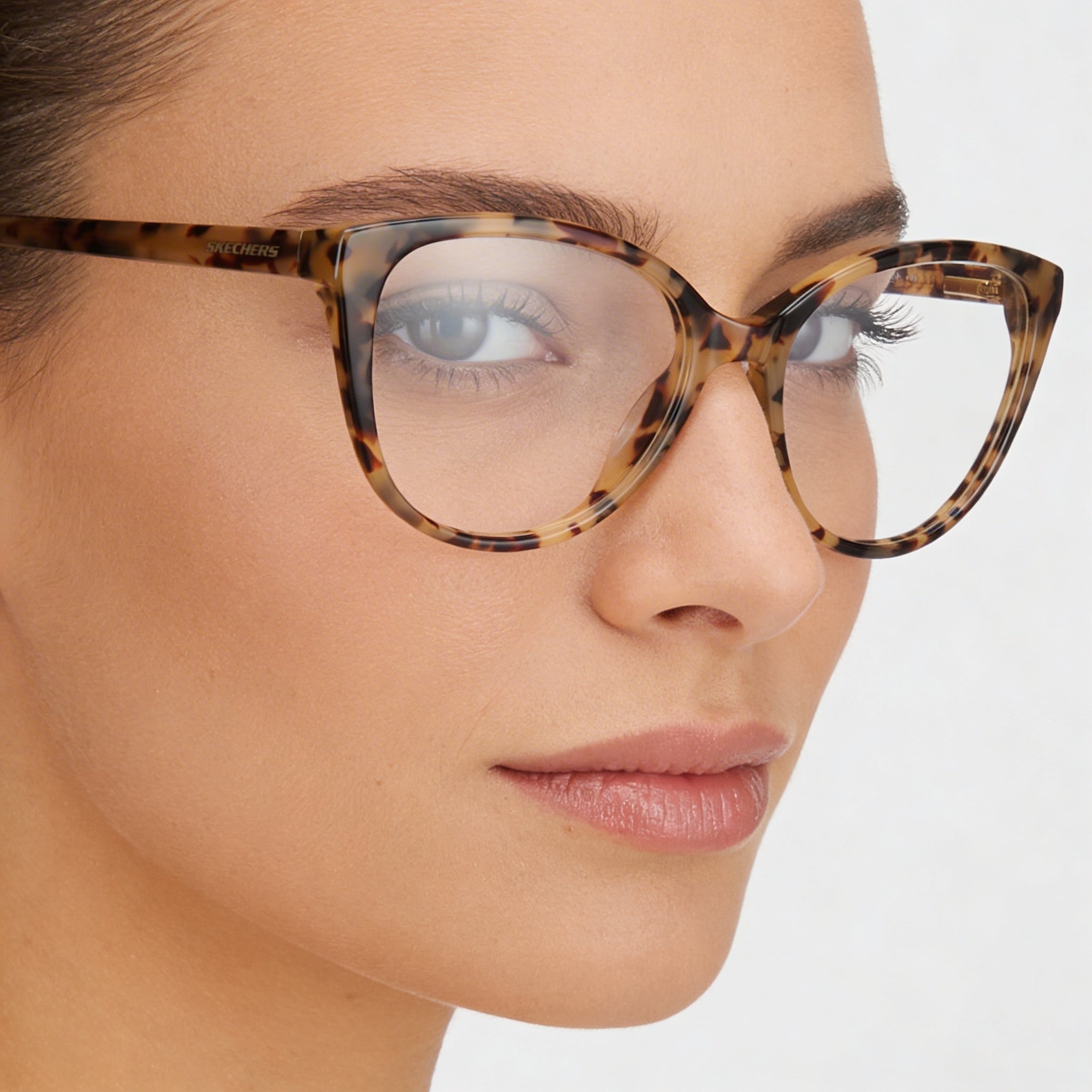 Montura de gafas Skechers Modern Style SE2215 para mujer en rubio habano, lentes de 50 mm, puente de 16 mm, patillas de 140 mm, Photo 4