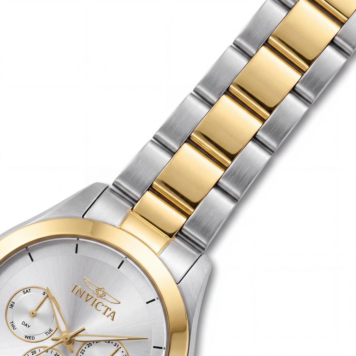 Invicta Angel 13725 Women's 40mm Silver Quartz Chronograph Stainless Steel Gold Tone Bracelet Watch, Photo 3