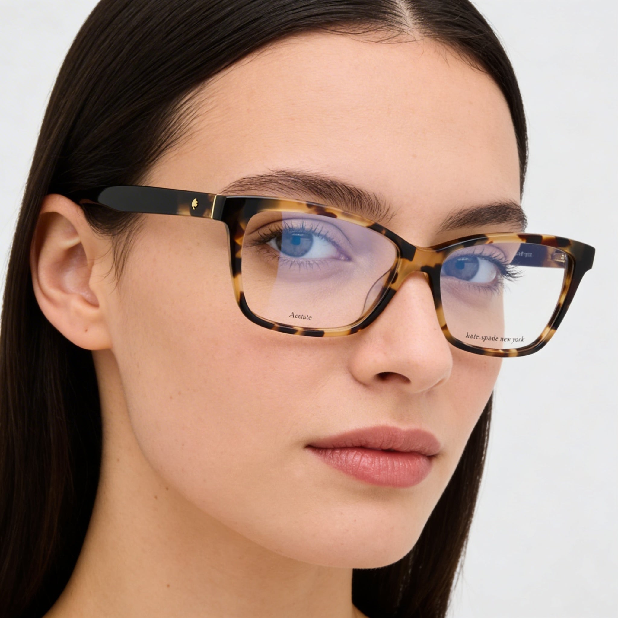 Kate Spade New York Camberly Women's Havanan Black Plastic Eyewear with Polycarbonate Lenses 53mm, Photo 4