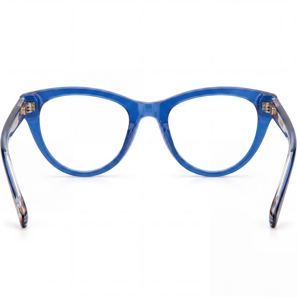 Gafas de sol Missoni MIS 0073 para mujer con montura de acetato azul y lentes azules, ancho de lente de 51 mm