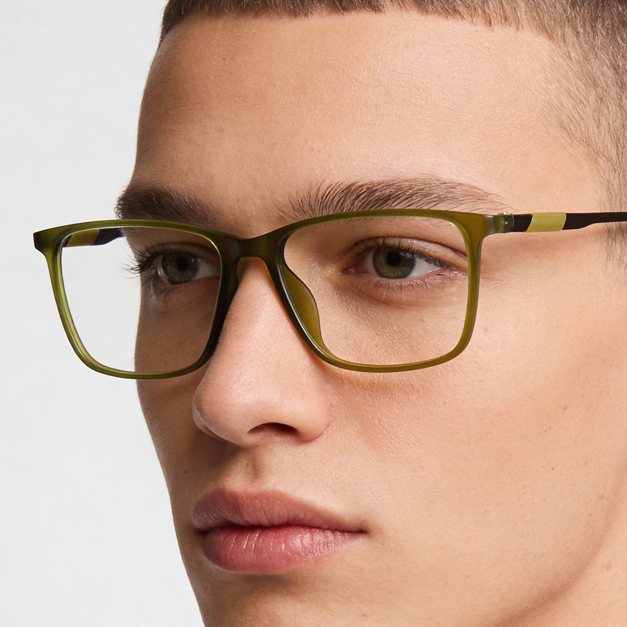 Flexon EP8019 Unisex Matte Crystal Moss Iniettato Frame 54mm Eyeglasses, Photo 5