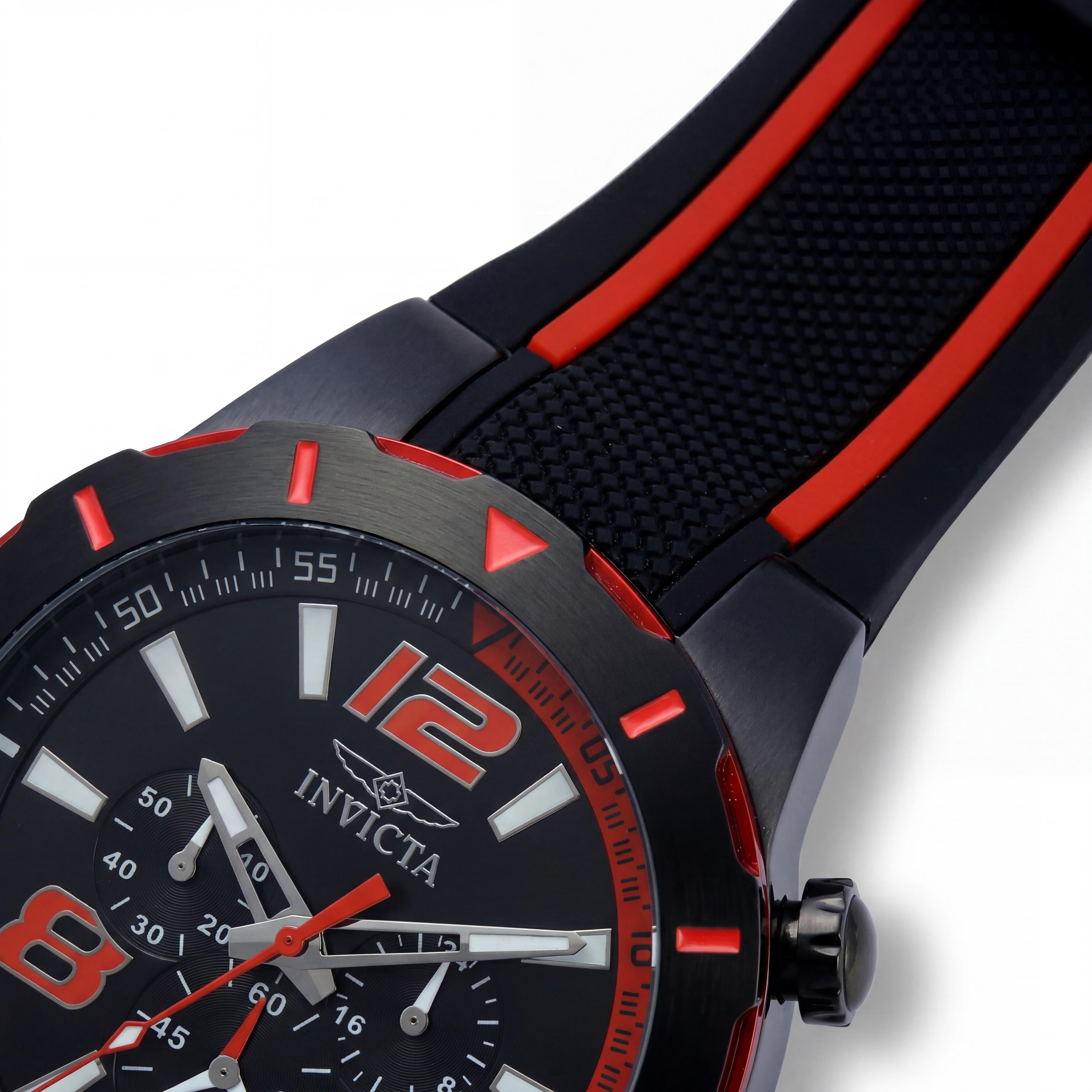 Invicta S1 Rally 20109 Men's Black Dial Chronograph Quartz Watch, 53mm Case with Silicone Strap, Photo 3