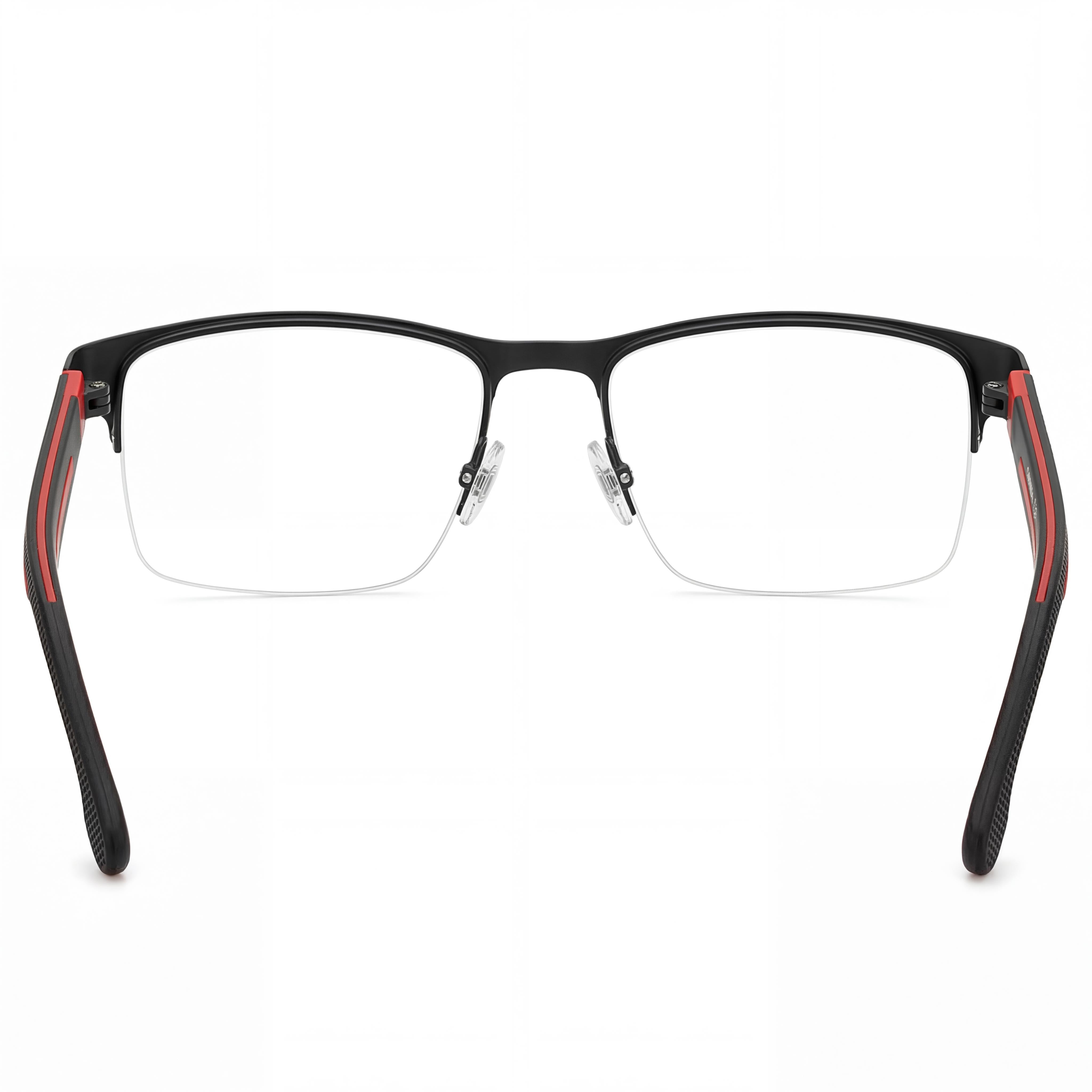 Gafas de Sol Carrera Modern para Hombre, Montura de Acero Inoxidable, Lente de Policarbonato, Negro Rojo Mate, 58 mm, Photo 4