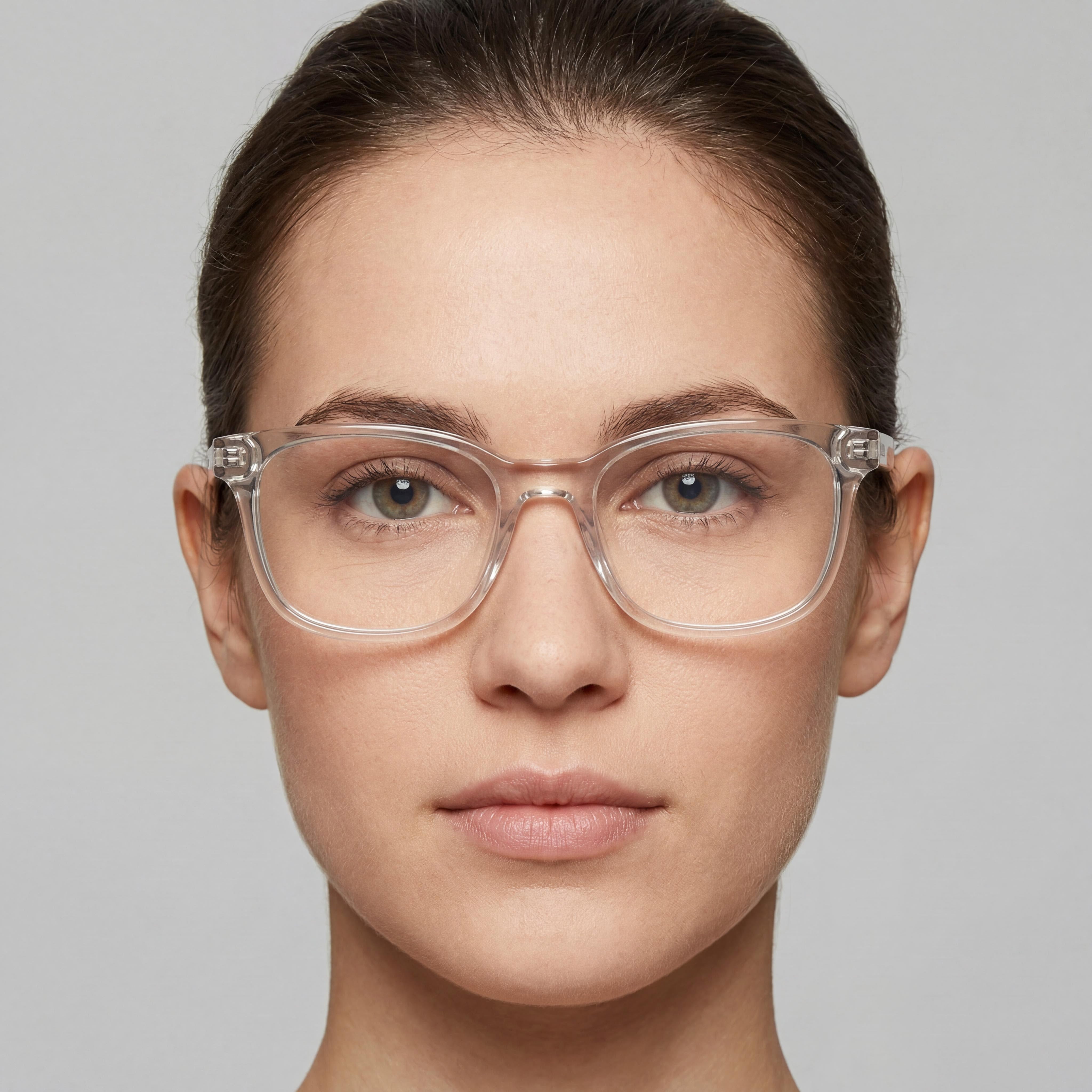 Fossil FOS 7135/G Women's Modern Style Eyeglasses with Crystal Grey Acetate Frame and Non-polarised Polycarbonate Lenses 53mm, Photo 4