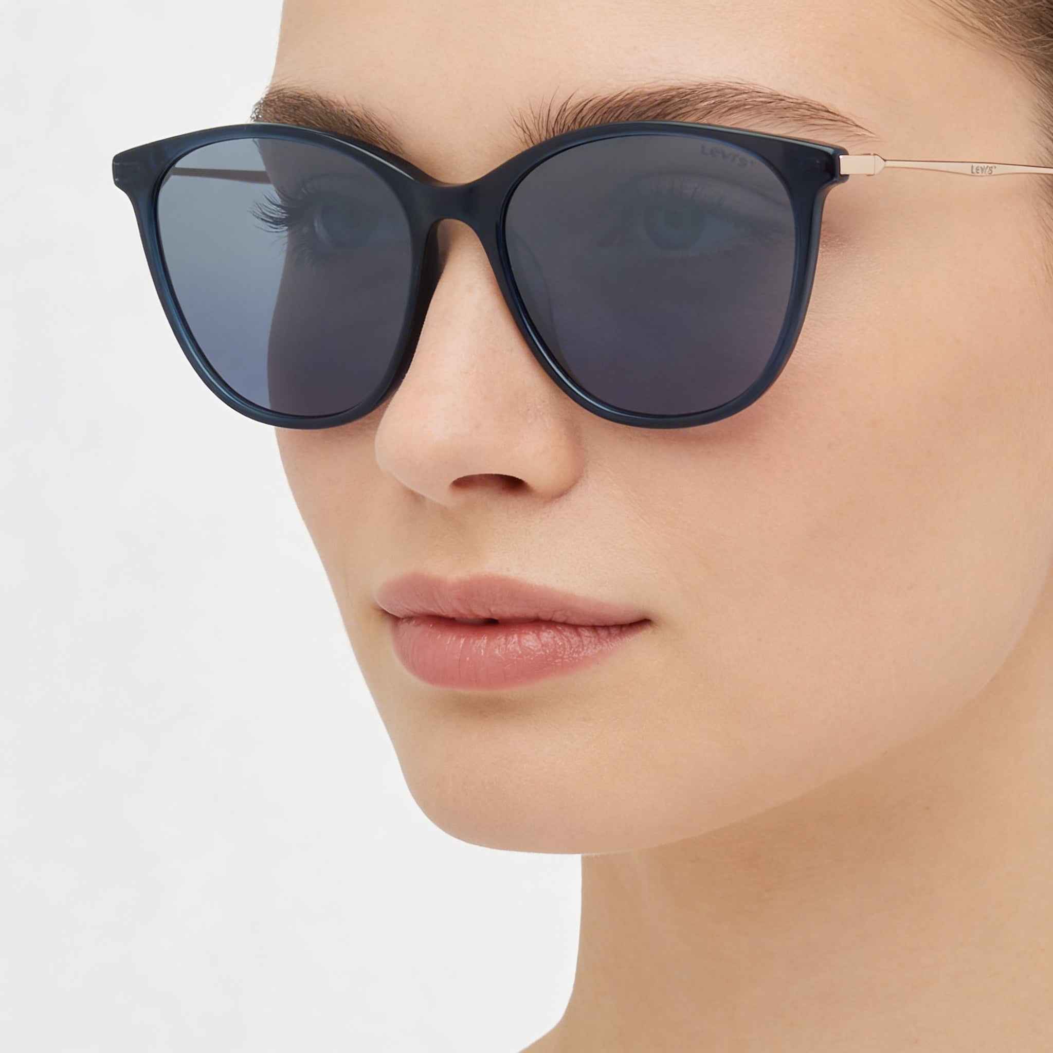 Levi's Lv 5006/S Sunglasses Women's Blue Silver Mirrored Polymethyl Methacrylate UV Protected 55mm, Photo 4