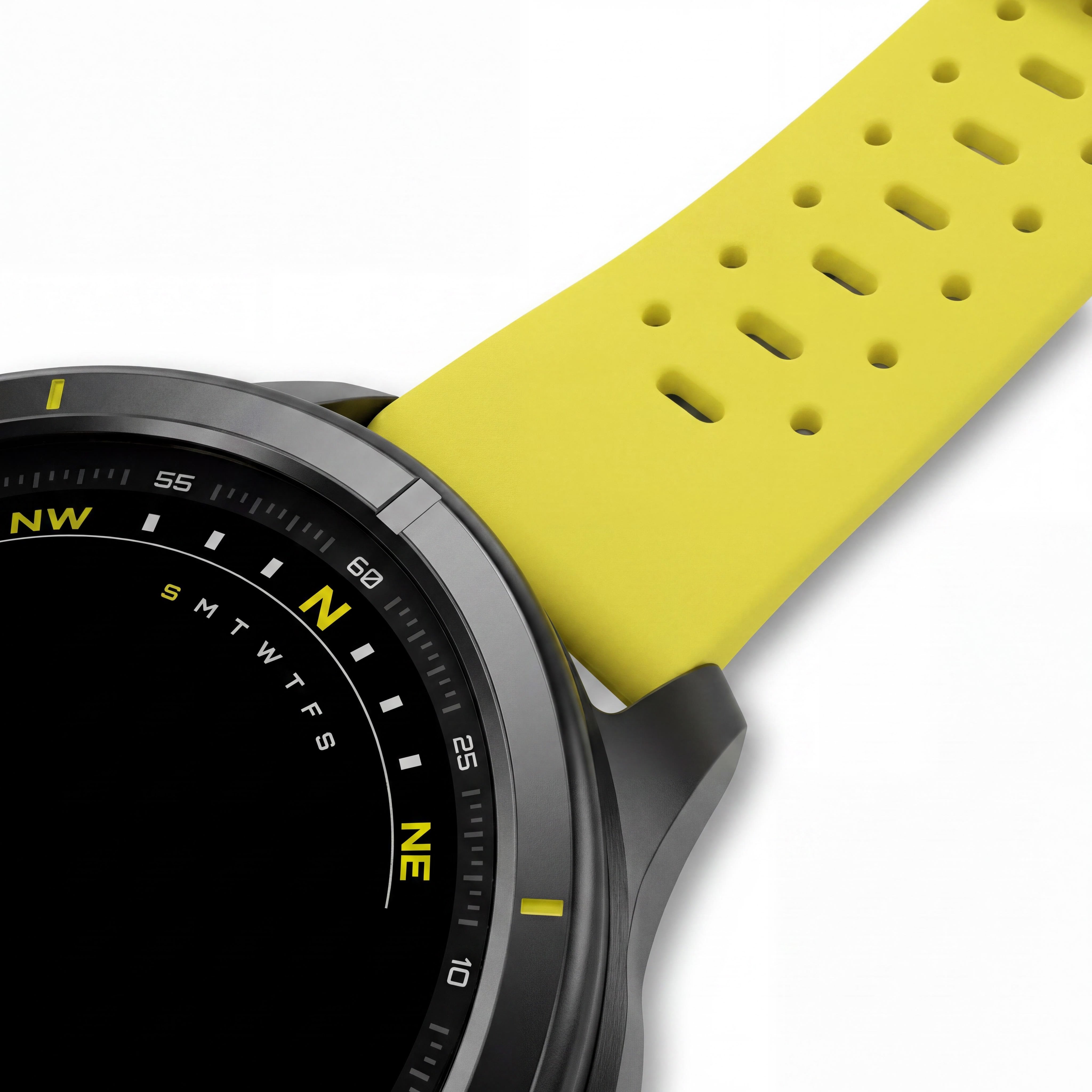 Invicta Modern Unisex Digital Smartwatch, 1.48" Display, Black Case, Yellow Silicone Strap, GPS, Swim Tracking, Photo 3