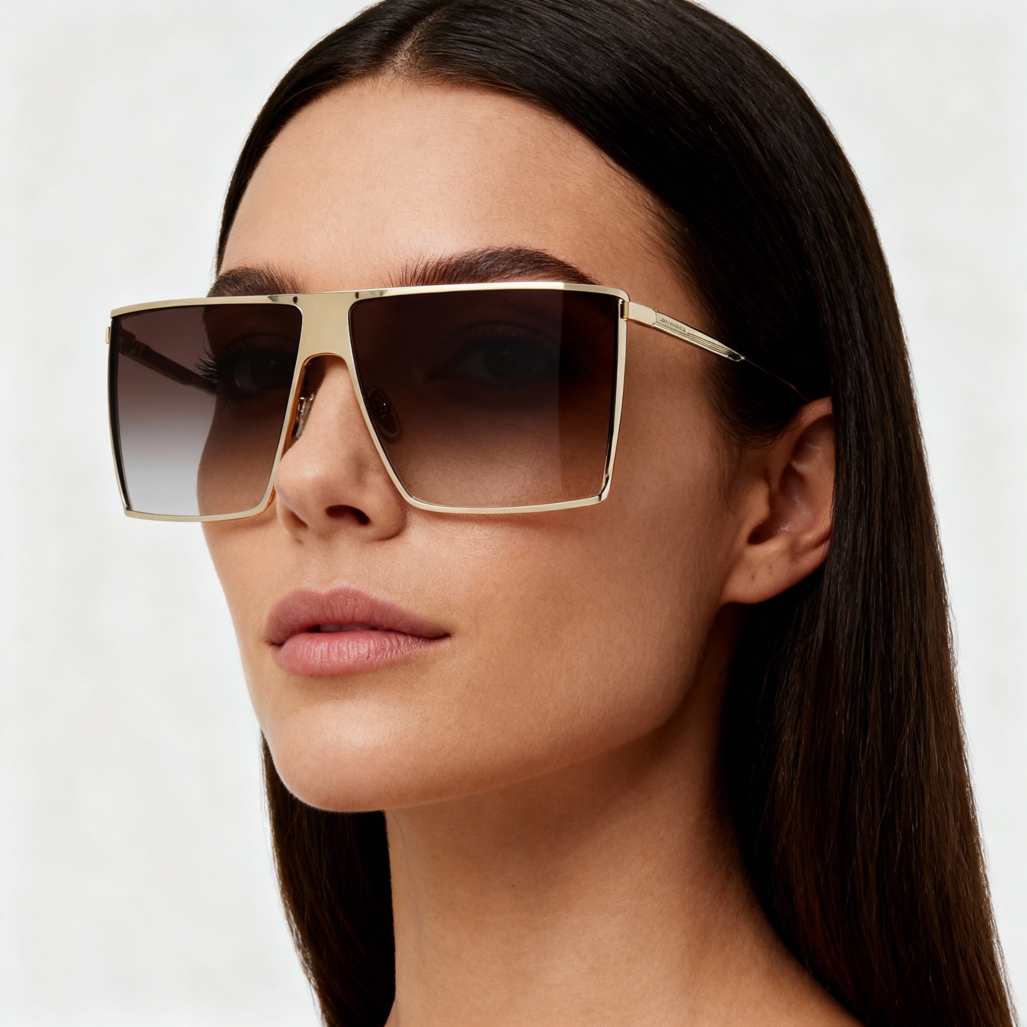 Victoria Beckham Vb249s Women's Metal Sunglasses, Gold Frame, Gradient Brown Lenses, 65-12-130, Photo 4