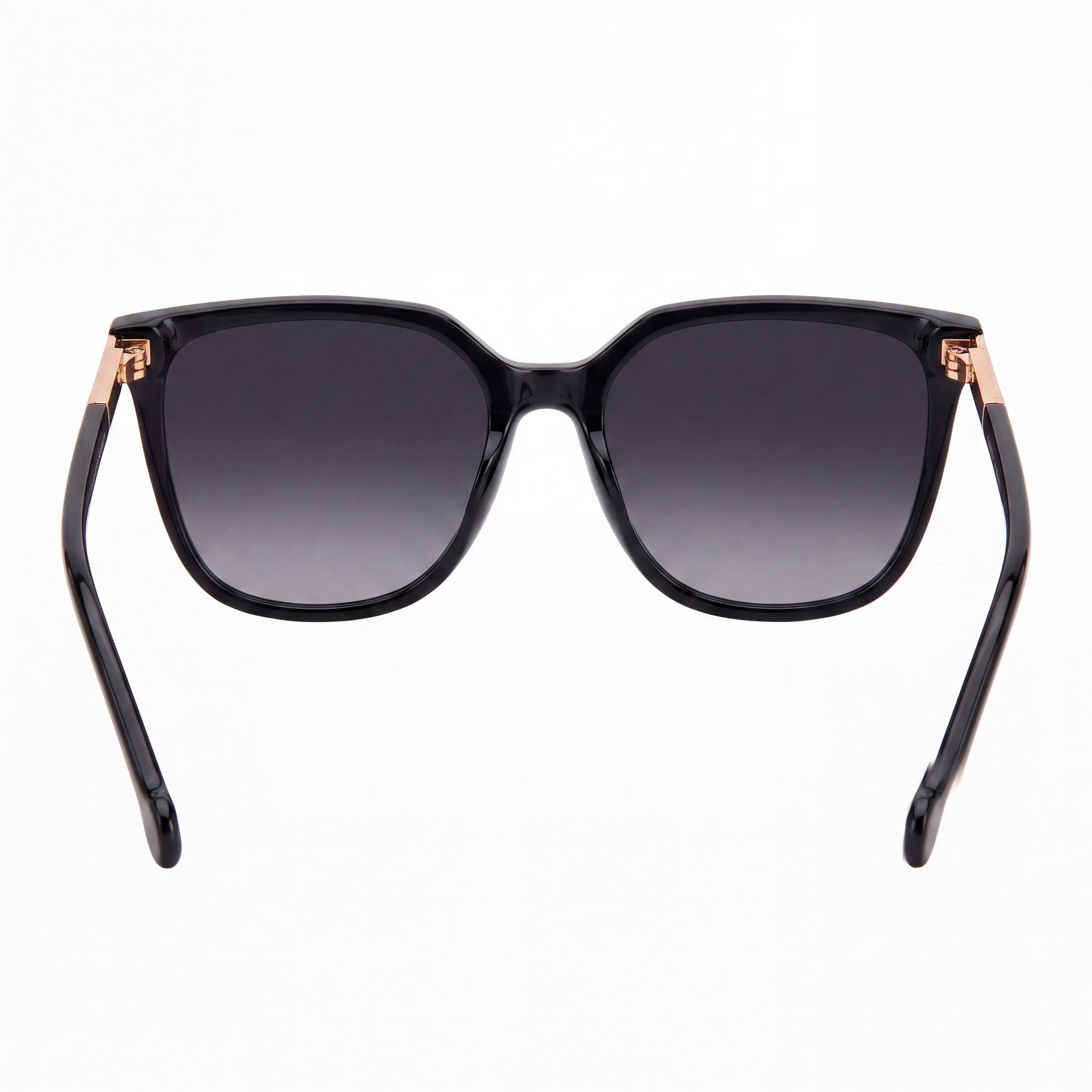 Carolina Herrera Classic HER 0140/S Women's Square Plastic Black Nude Dark Grey Shaded UV Lenses 54mm, Photo 3