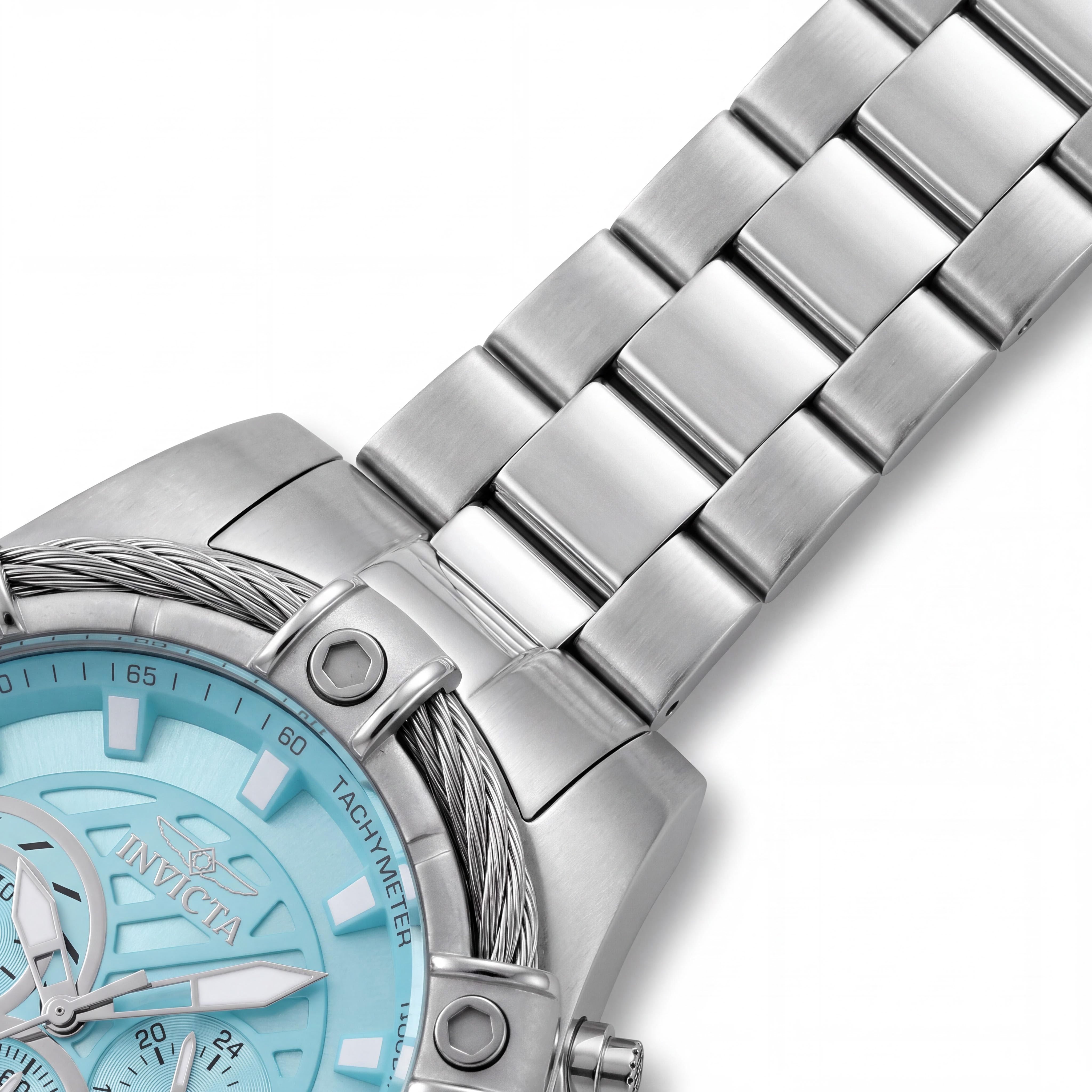 Invicta Bolt 48865 Reloj de cuarzo para hombre, de acero inoxidable, esfera azul, 52 mm, Photo 3
