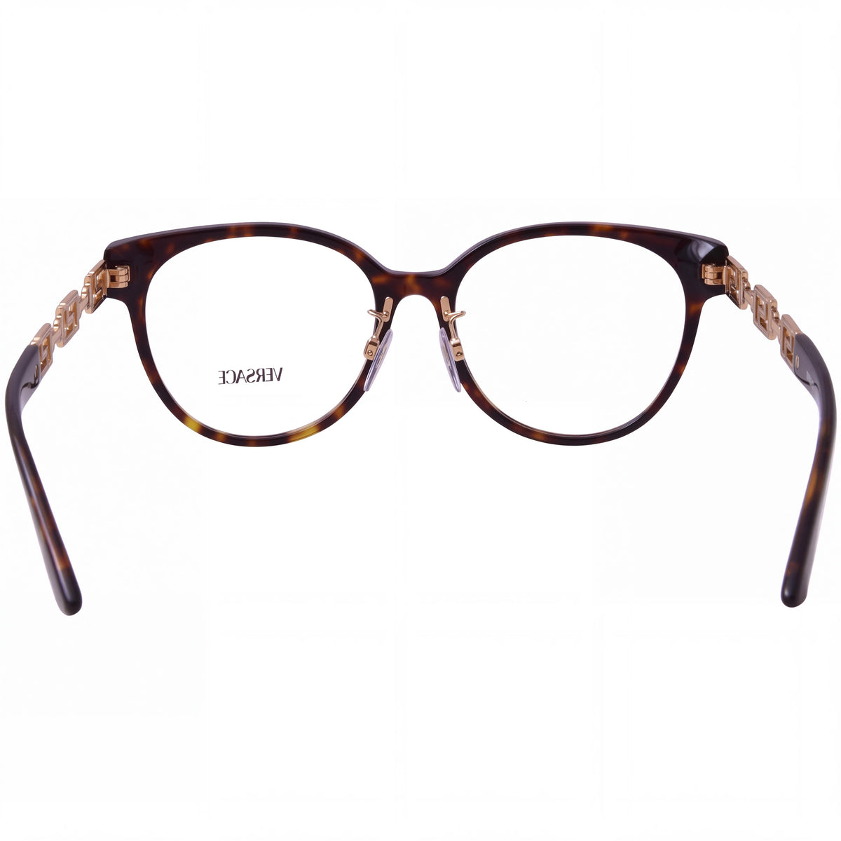 Versace VE3302D Women's Oval Full Rim Plastic Asian Fit Eyeglasses, Havana Clear Non- , 54/17/140, Photo 4