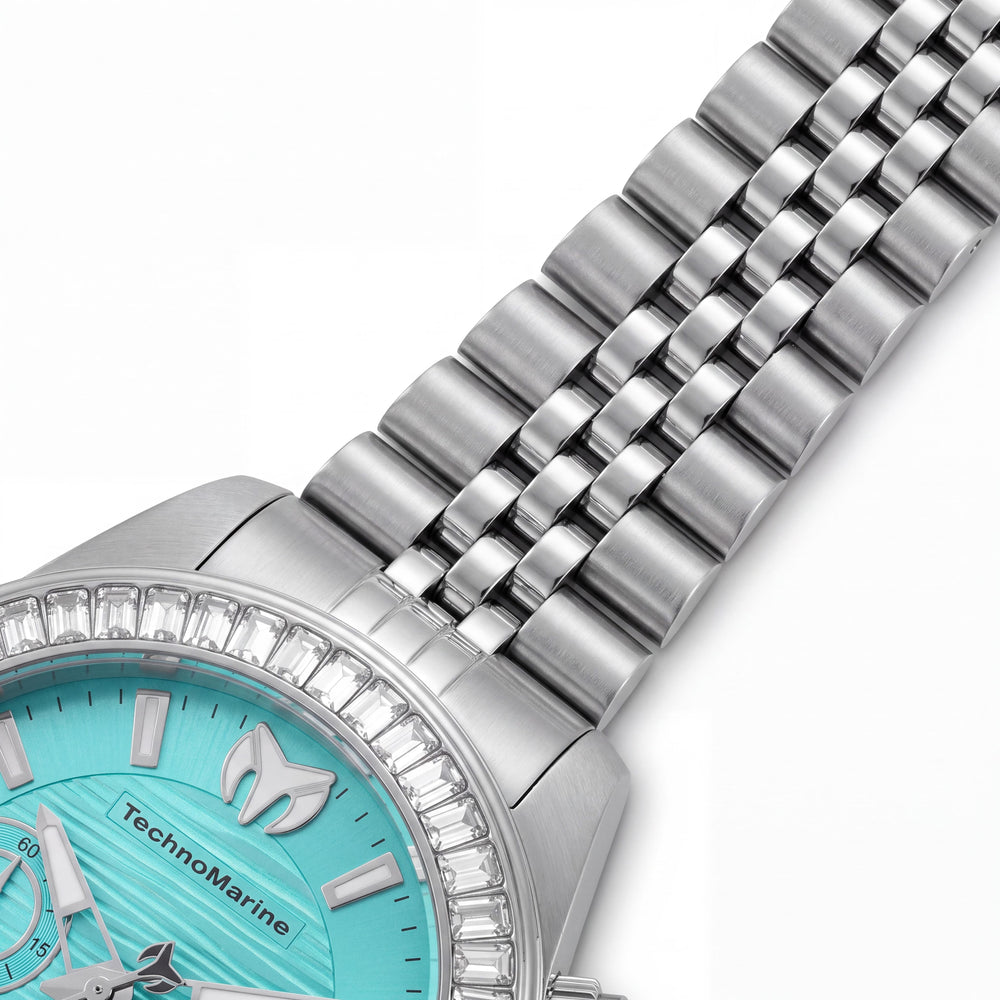 Reloj de pulsera para hombre TechnoMarine TF1069 con marco de acero, que incorpora función de cronógrafo y movimiento de cuarzo.