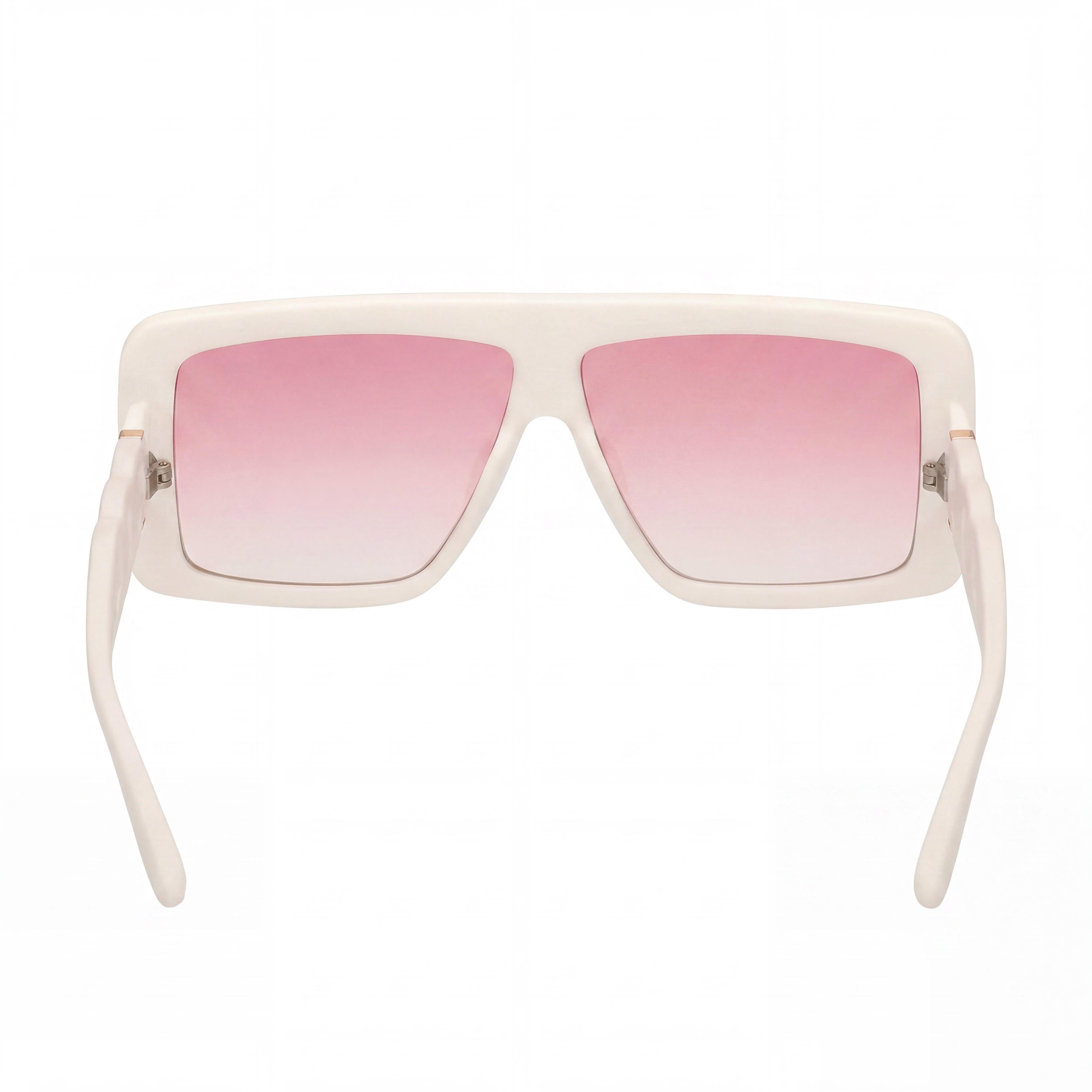 GUESS Classic Women's White Injected Shield Shape Gradient Violet Glass Non-Polarized Sunglasses 60mm, Photo 4