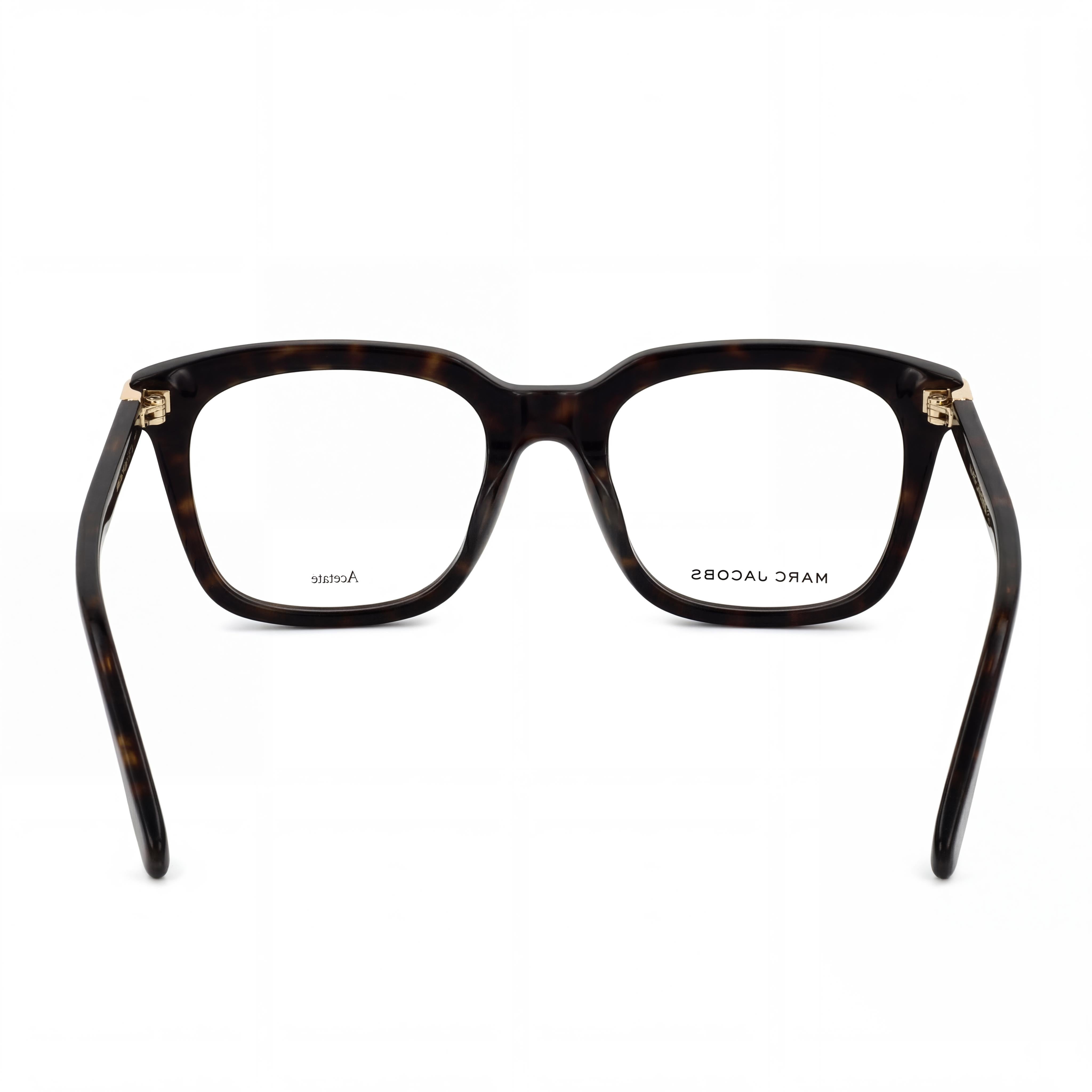 Marc Jacobs Modern Men’s Eyeglasses featuring Havana Acetate Frame and Transparent Lenses, 52mm Lens Width, Photo 3