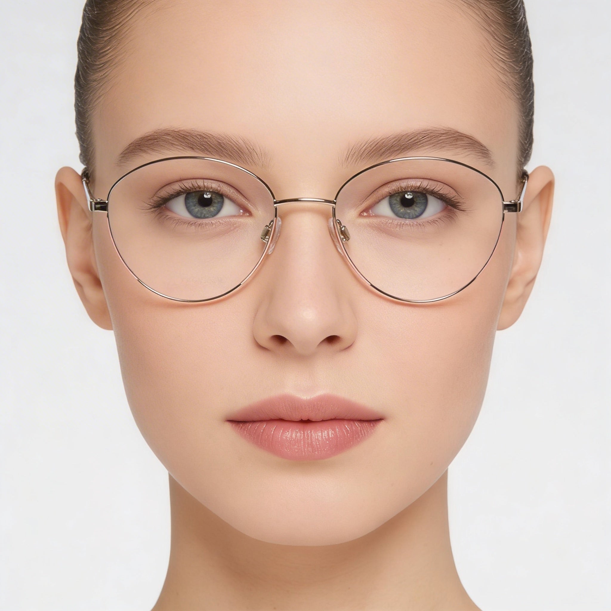 M Missoni Luxury Elegant Women's Pink Gold Alloy Steel Frame Cateye Eyeglasses with Polycarbonate Lenses 53-18-140, Photo 4
