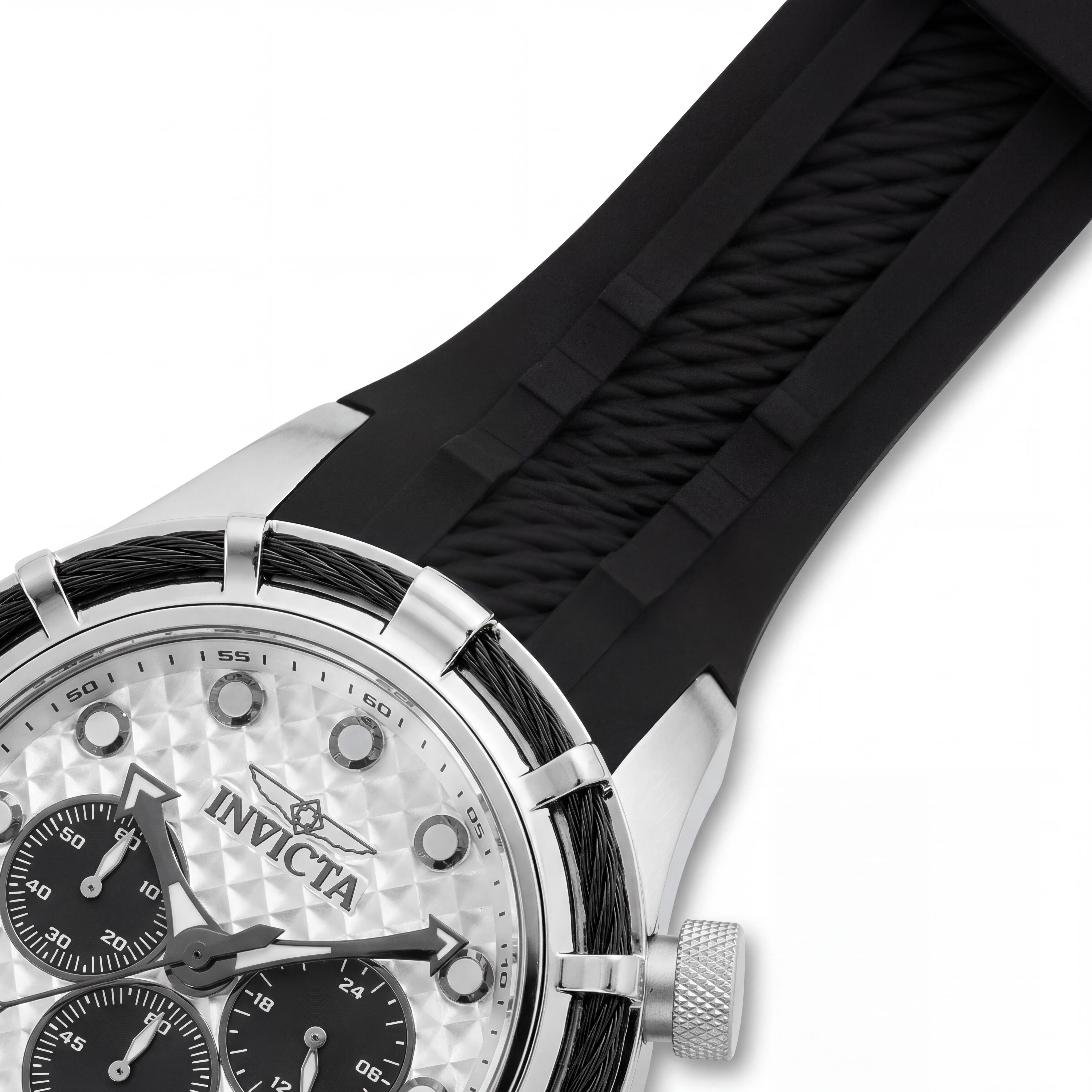 Invicta Bolt 49163 Unisex Chronograph Quartz Watch, Stainless Steel Case, Silver Dial, 50mm, Photo 3