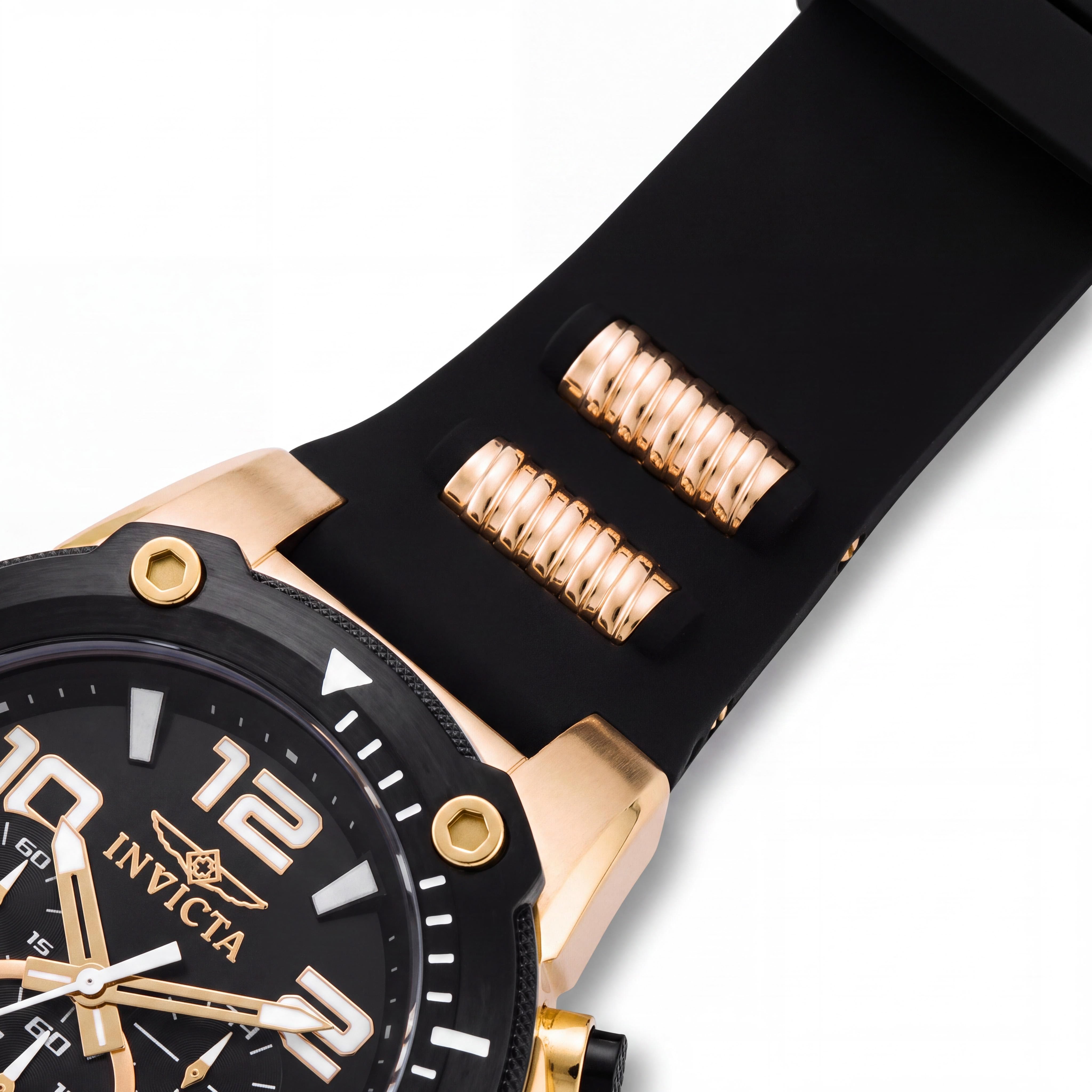 Invicta 17200 Japanese Men’s Black Stainless Steel Water Resistant Quartz Watch 51mm, Photo 2
