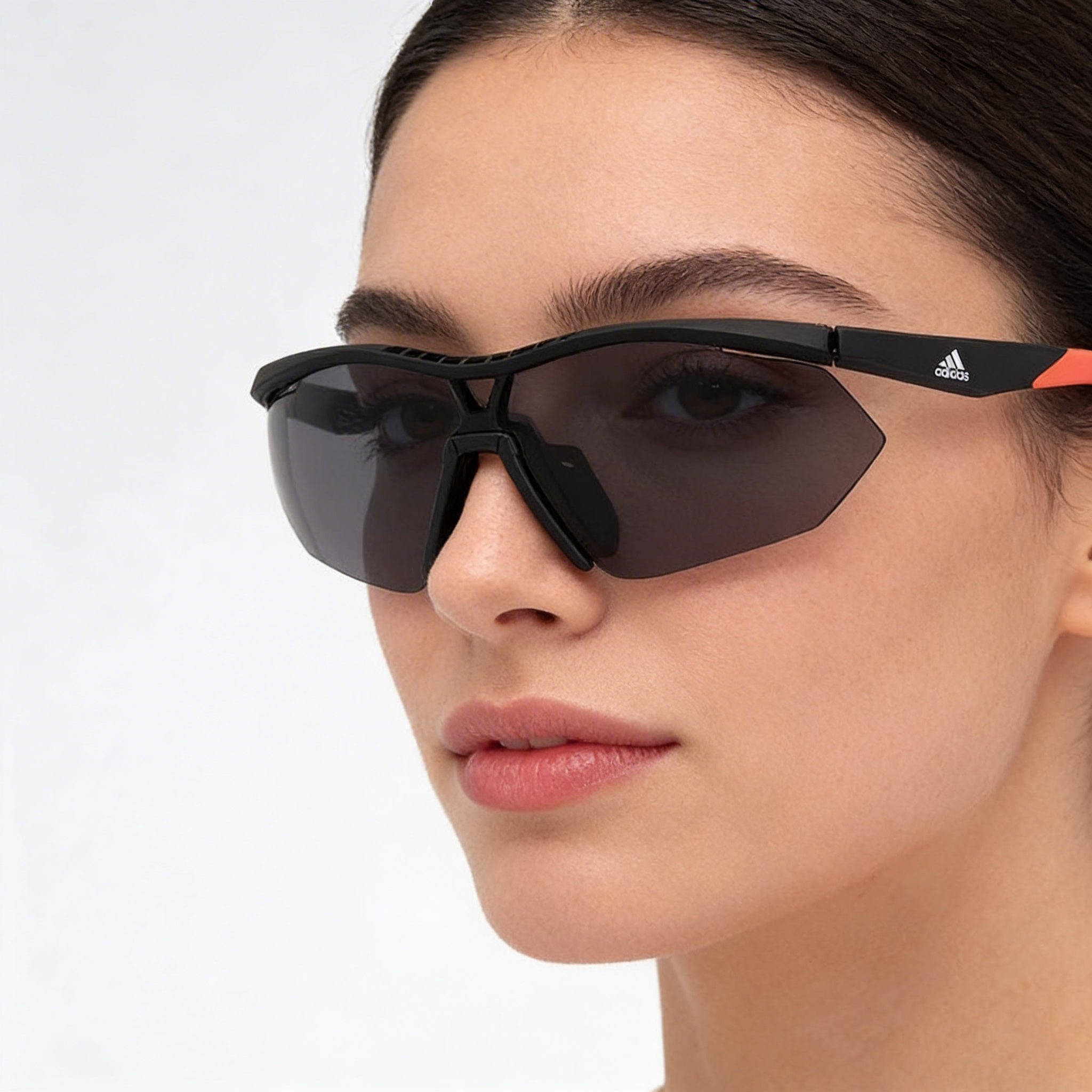 Gafas de sol Adidas contemporáneas para mujer, armazón TR90 negro humo gris, lentes intercambiables humo y ámbar, 100% UV, Photo 4