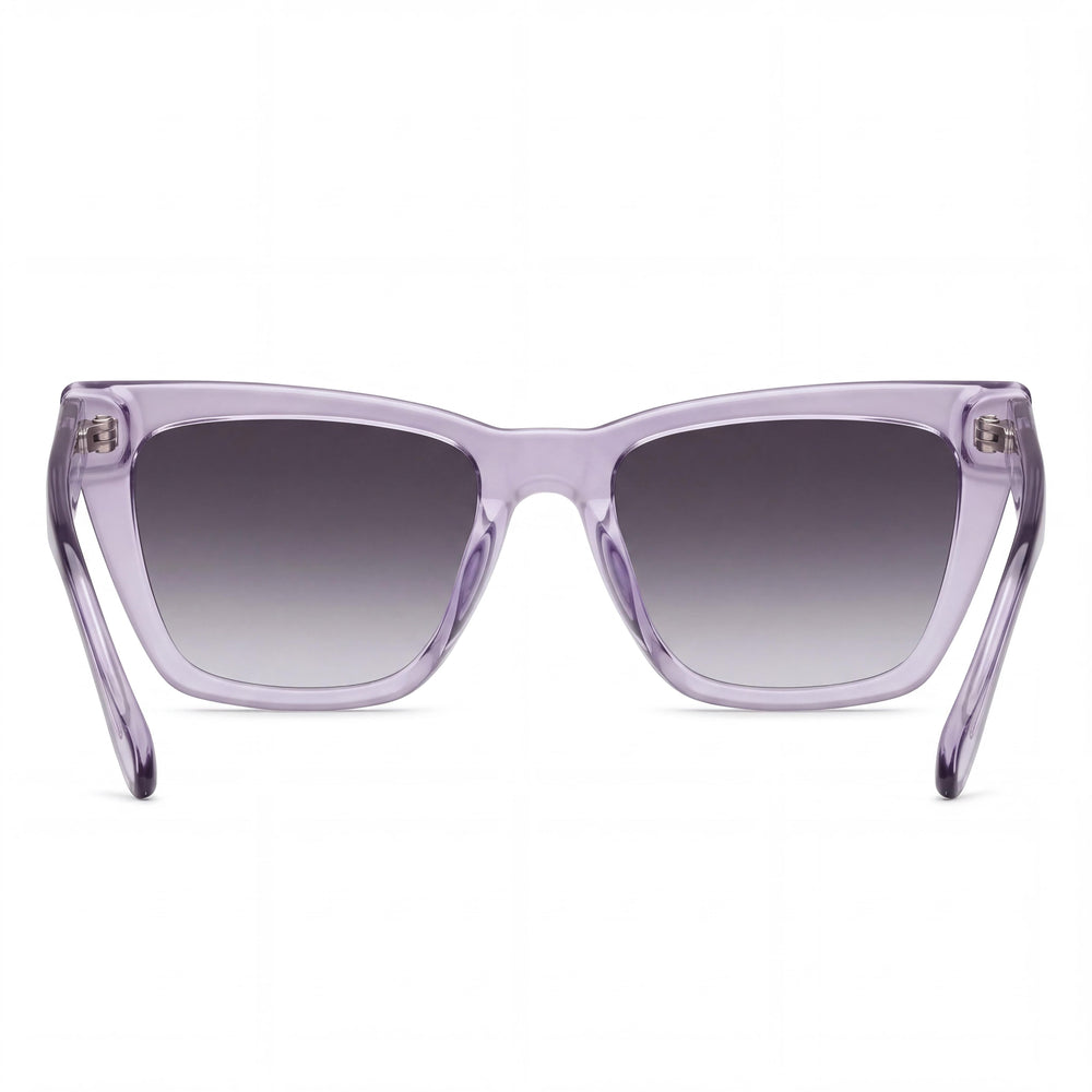QUAY AUSTRALIA CALL THE SHOTS Women's Cat Eye Sunglasses, Sweet Pea Frame, Smoke Lenses, UV Protection, Non-Polarized 145mm