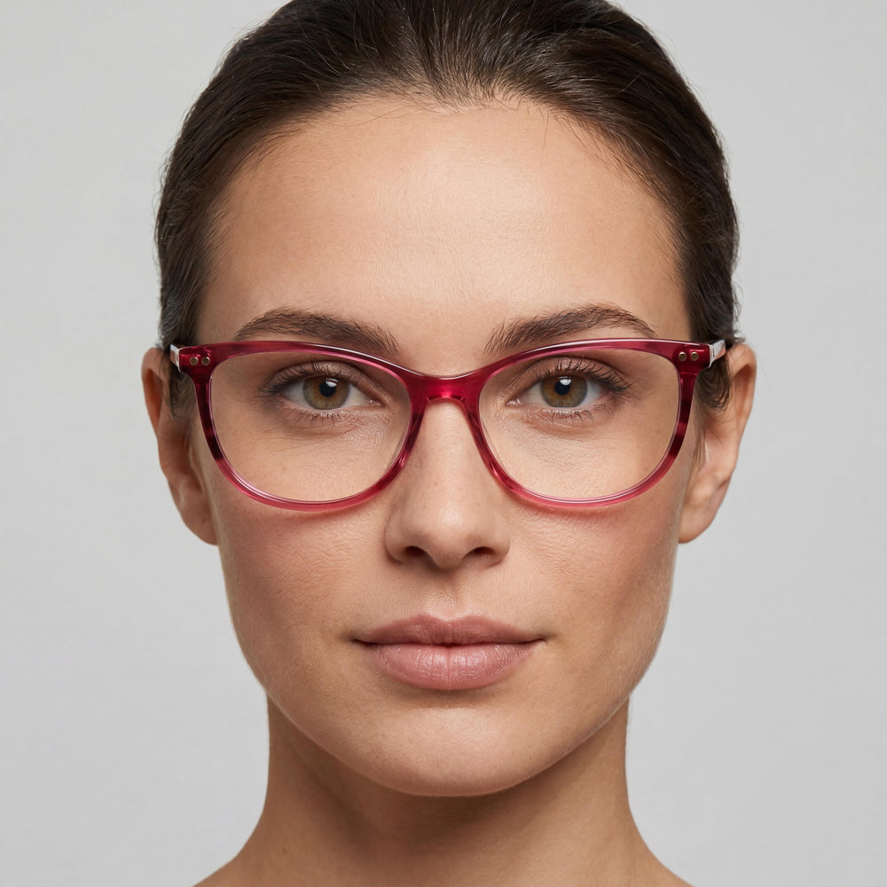 Carolina Herrera Modern Women's Burgundy Red Havana Light Acetate Non-Polarised Sunglasses 54mm