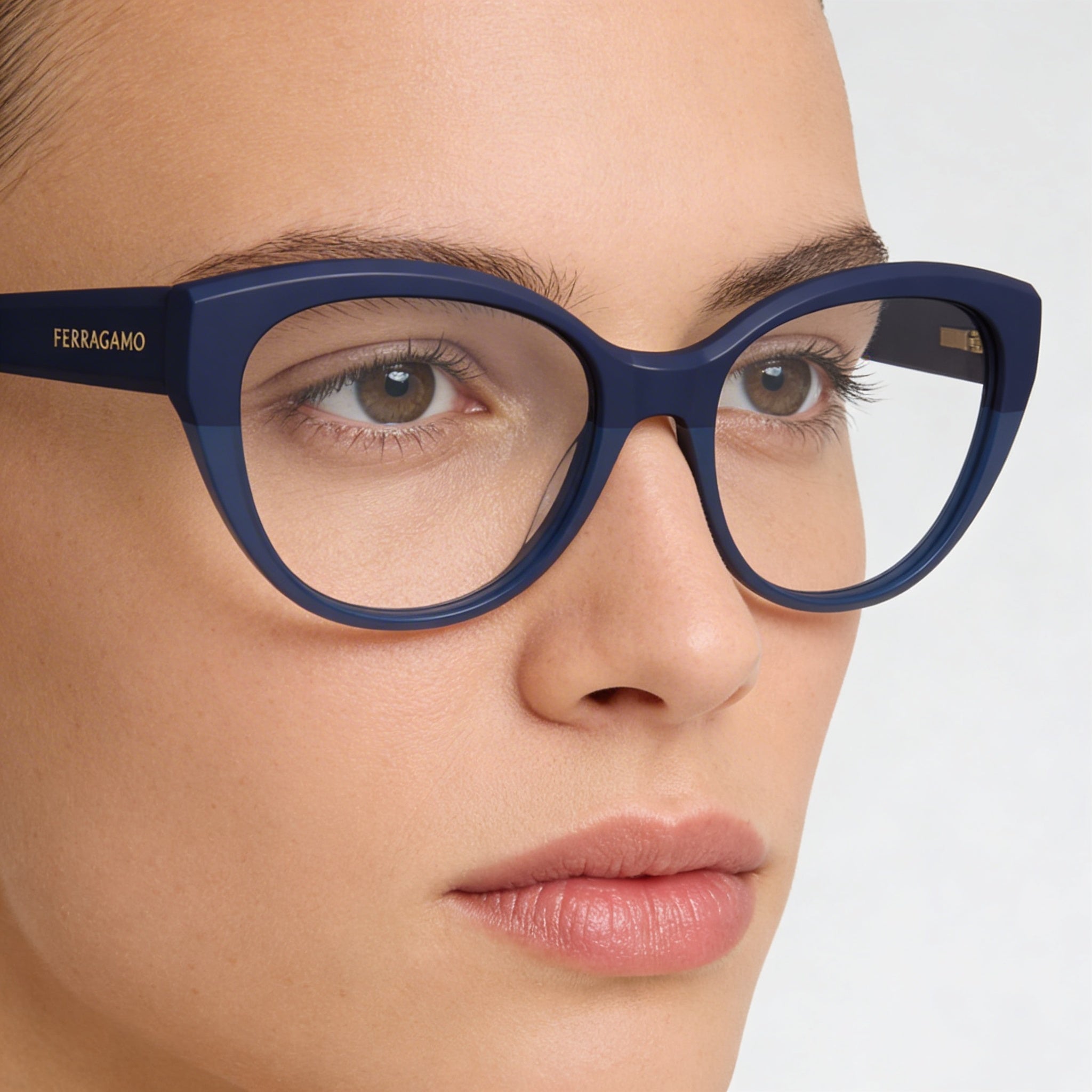 Ferragamo Sf2970 Unisex Blue Acetate Frame Eyeglasses with Blue Polycarbonate Lenses, Size 53mm, Photo 5