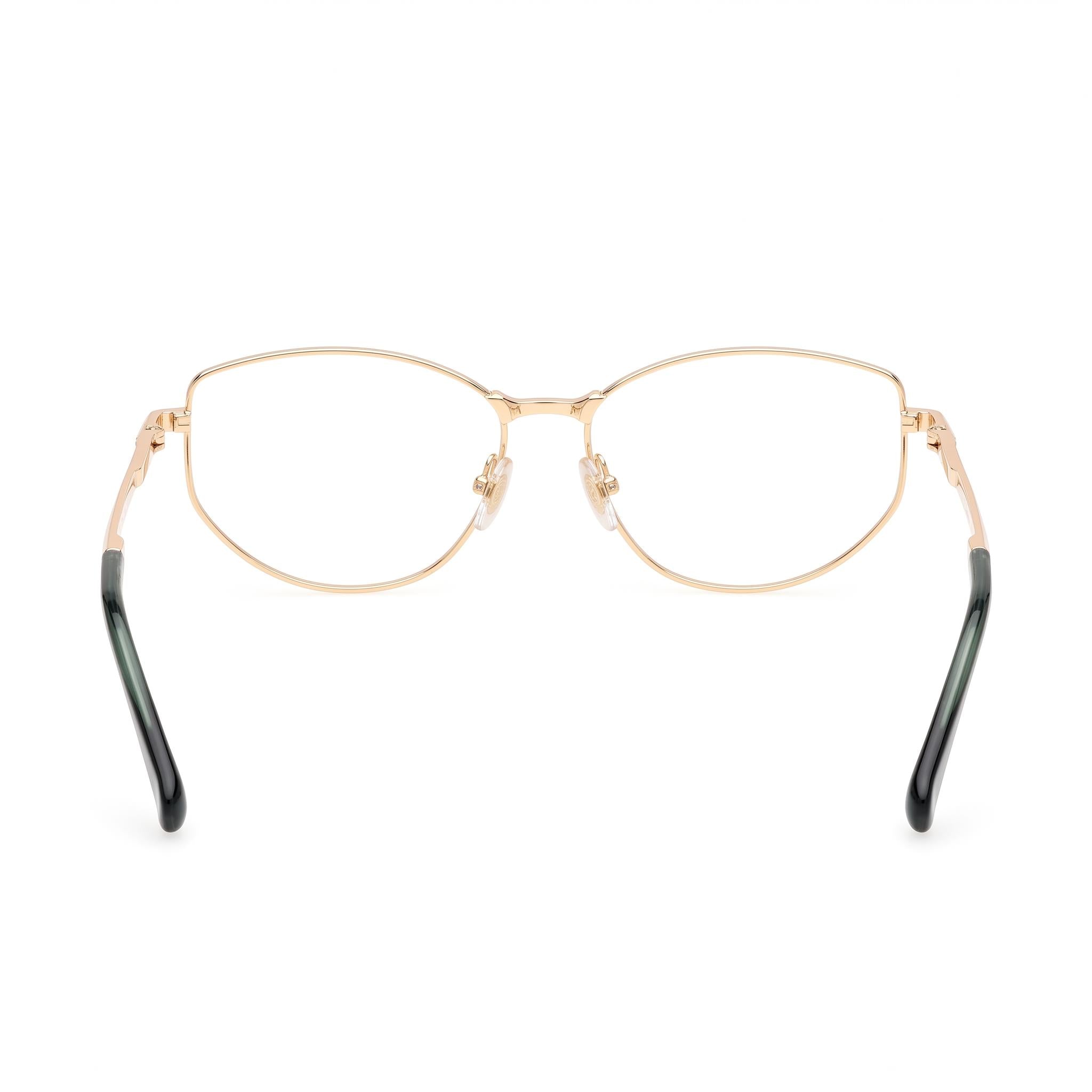 MaxMara Mm5153 Women's Shiny Deep Gold Metal Frame Polycarbonate Lens Eyewear, 55mm Lens Width, Photo 3