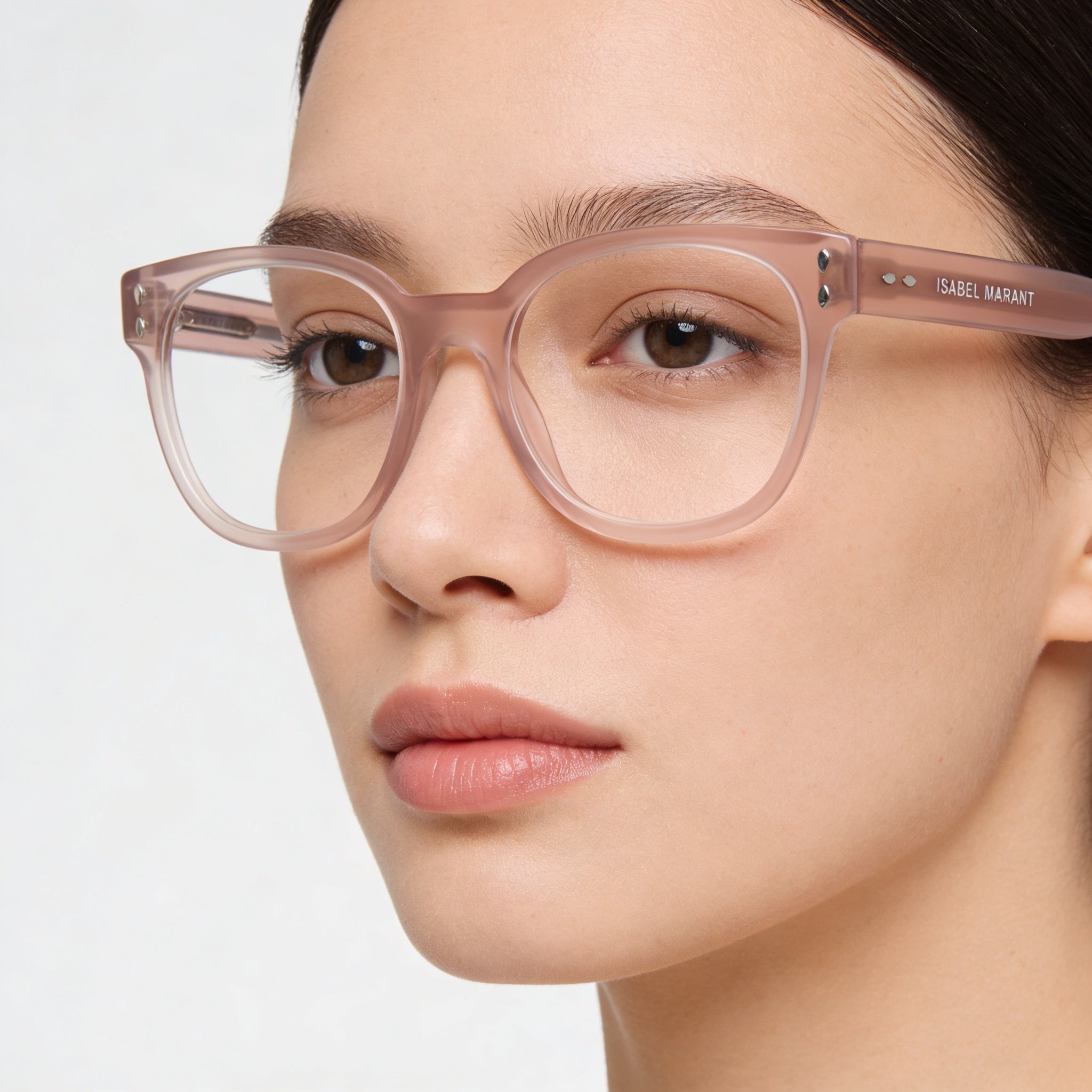 Isabel Marant IM 0020 Women's Nude Plastic Soft Square Optical Eyeglasses with 52mm Lens Width and 145mm Temples, Photo 3