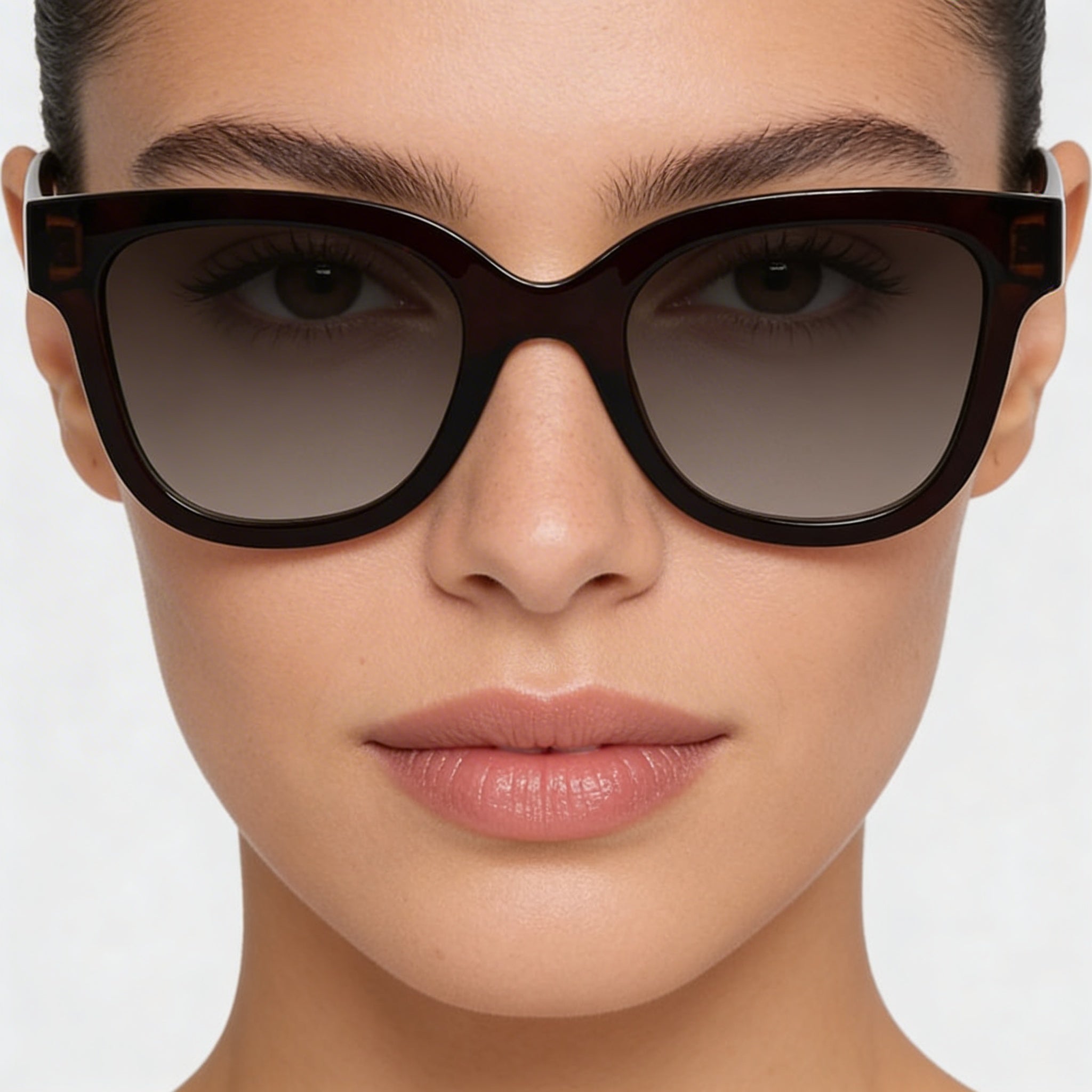 Ferragamo SF1066S Women's Crystal Brown Plastic Frame Grey Gradient UV Sunglasses 52mm, Photo 3