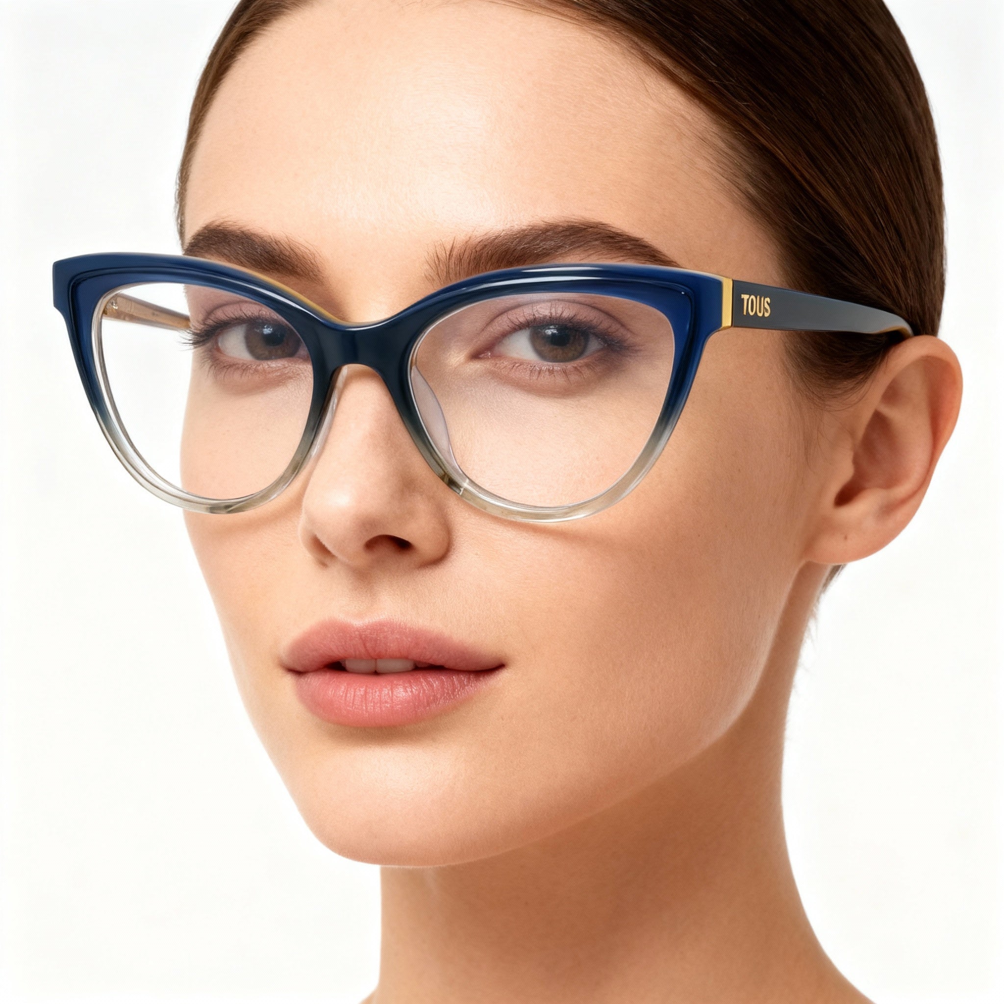 TOUS VTOC16 Women's Casual Acetate Full-Rim Eyeglasses, Brown Pink Havana, 53mm Lens Width, Photo 4