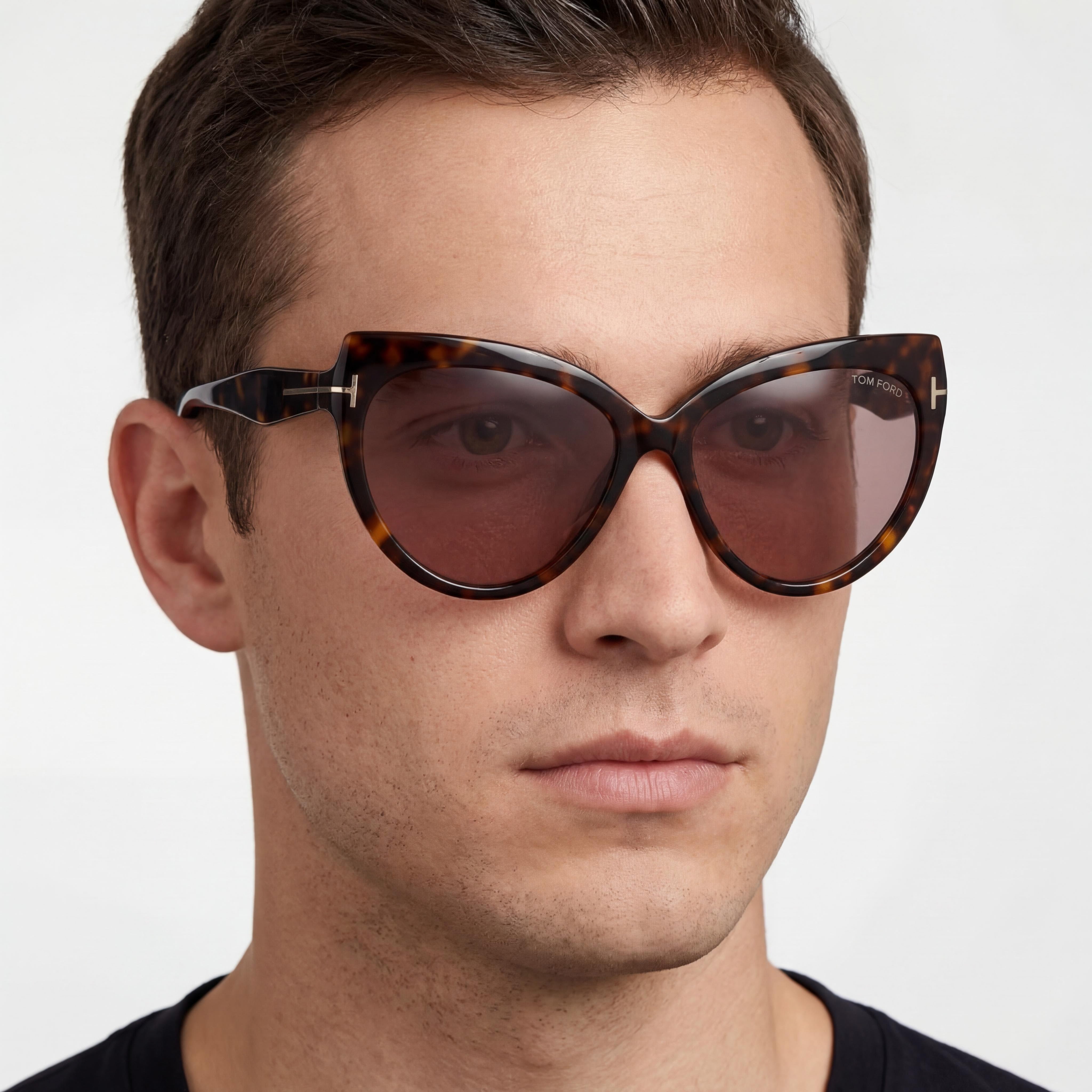Tom Ford Classic Men's Eyewear, Dark Havana Frame, and Black Lenses. Bridge Width 5, Temple Length 140., Photo 4