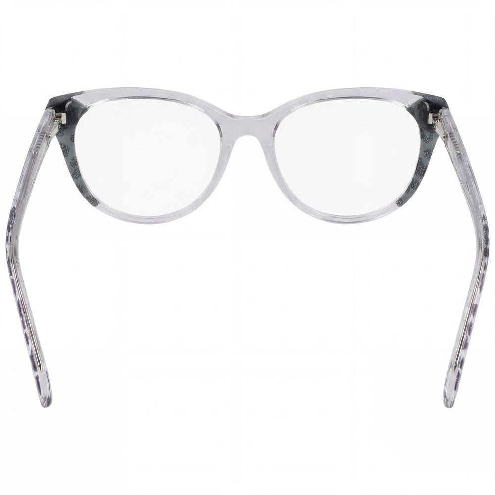 Bebe Bb5208 Women's Grey Animal Plastic Full Rim Cat Eye Optical Eyeglass Frame, 52mm Lens Width