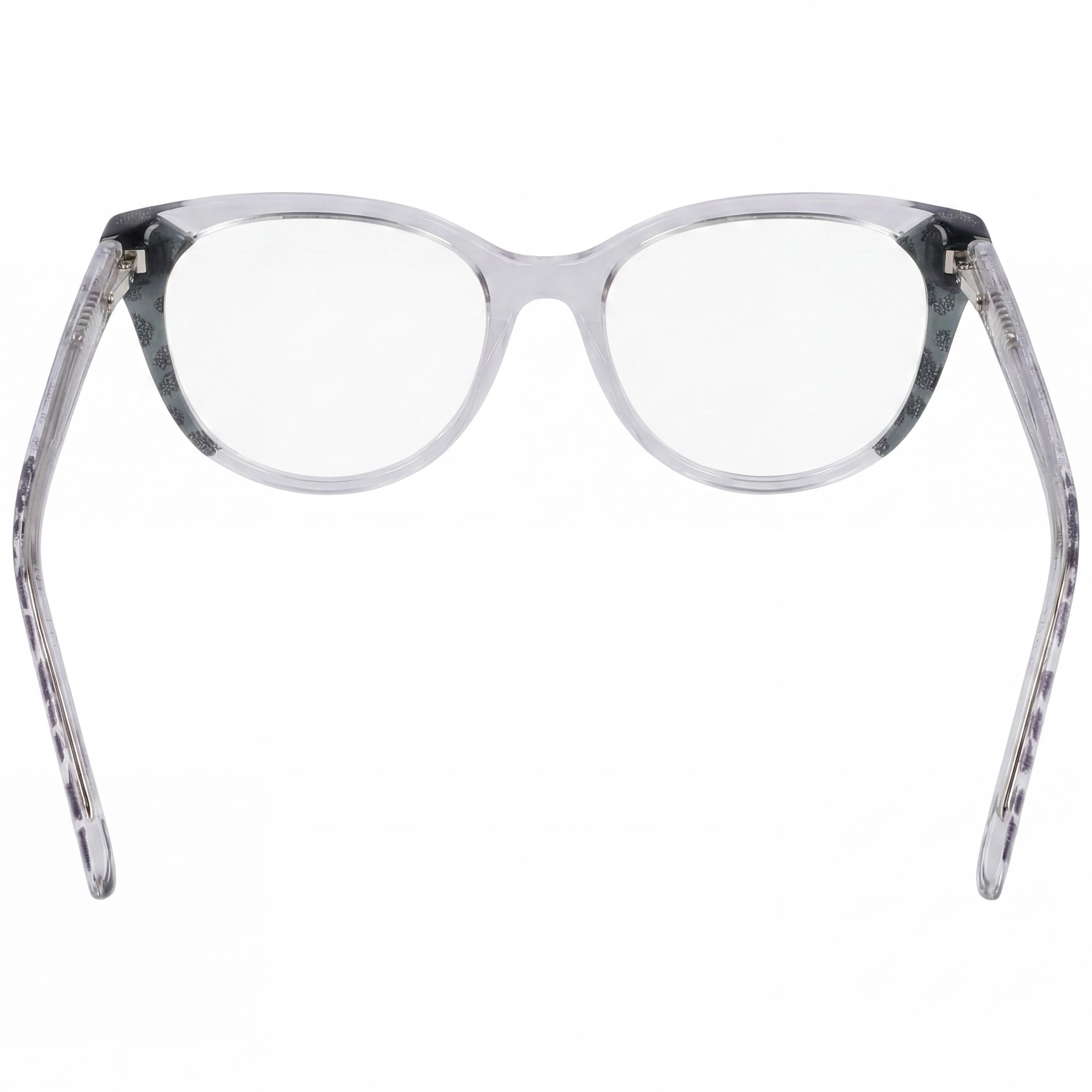 Montura de gafas ópticas Bebe Bb5208 de plástico gris con estampado animal y forma de ojo de gato para mujer, 52 mm de ancho de lente, Photo 3