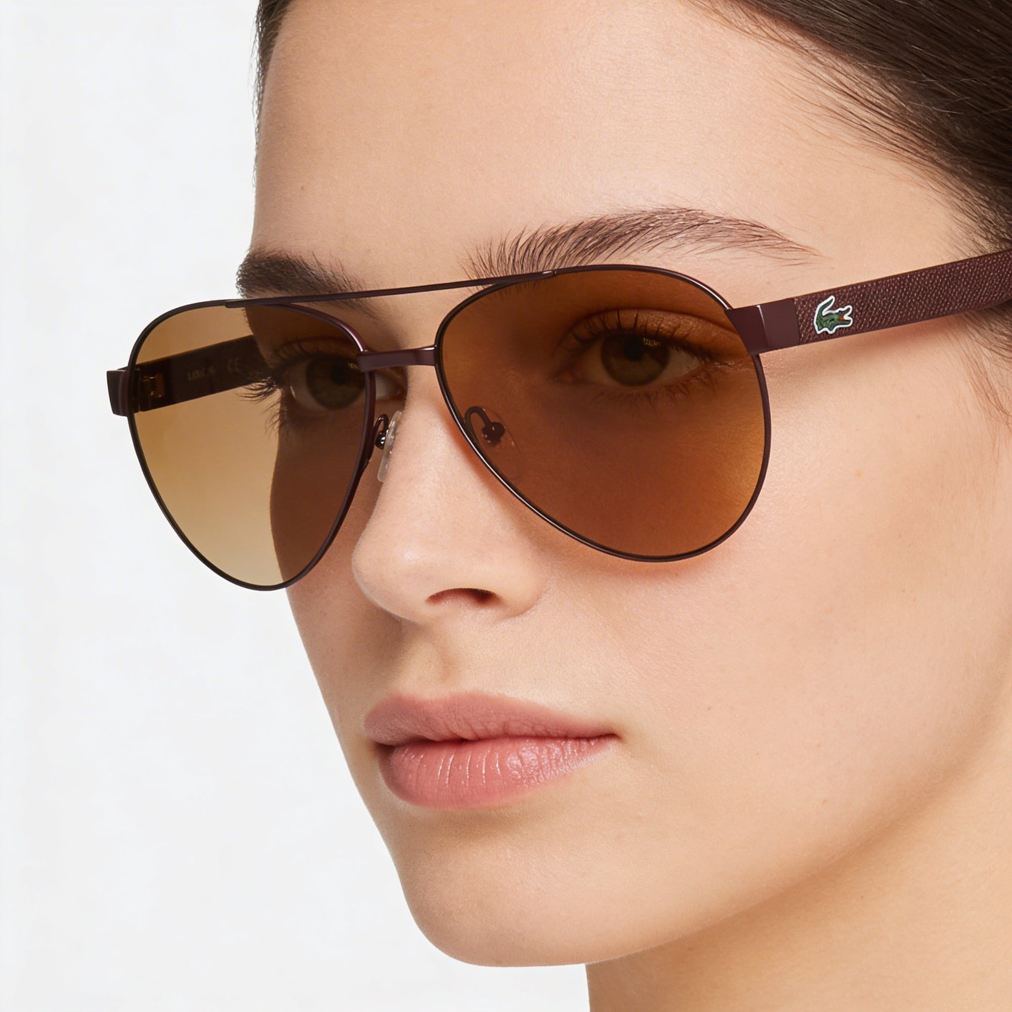 Gafas de sol Lacoste L185S para mujer, montura metálica verde claro, multicolor, antirreflejos y protección UV, 60 mm, Photo 5