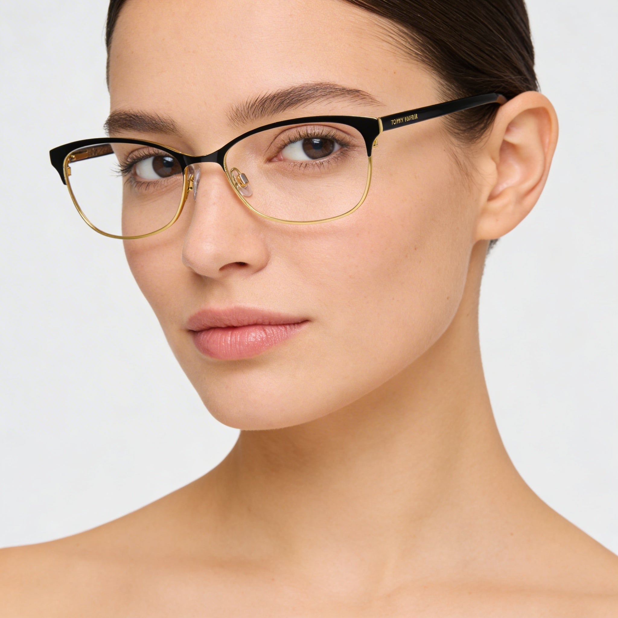 Tommy Hilfiger Th 1777 Gafas de sol clásicas de acero de aleación con cristales negros para mujer de 52 mm, Photo 5