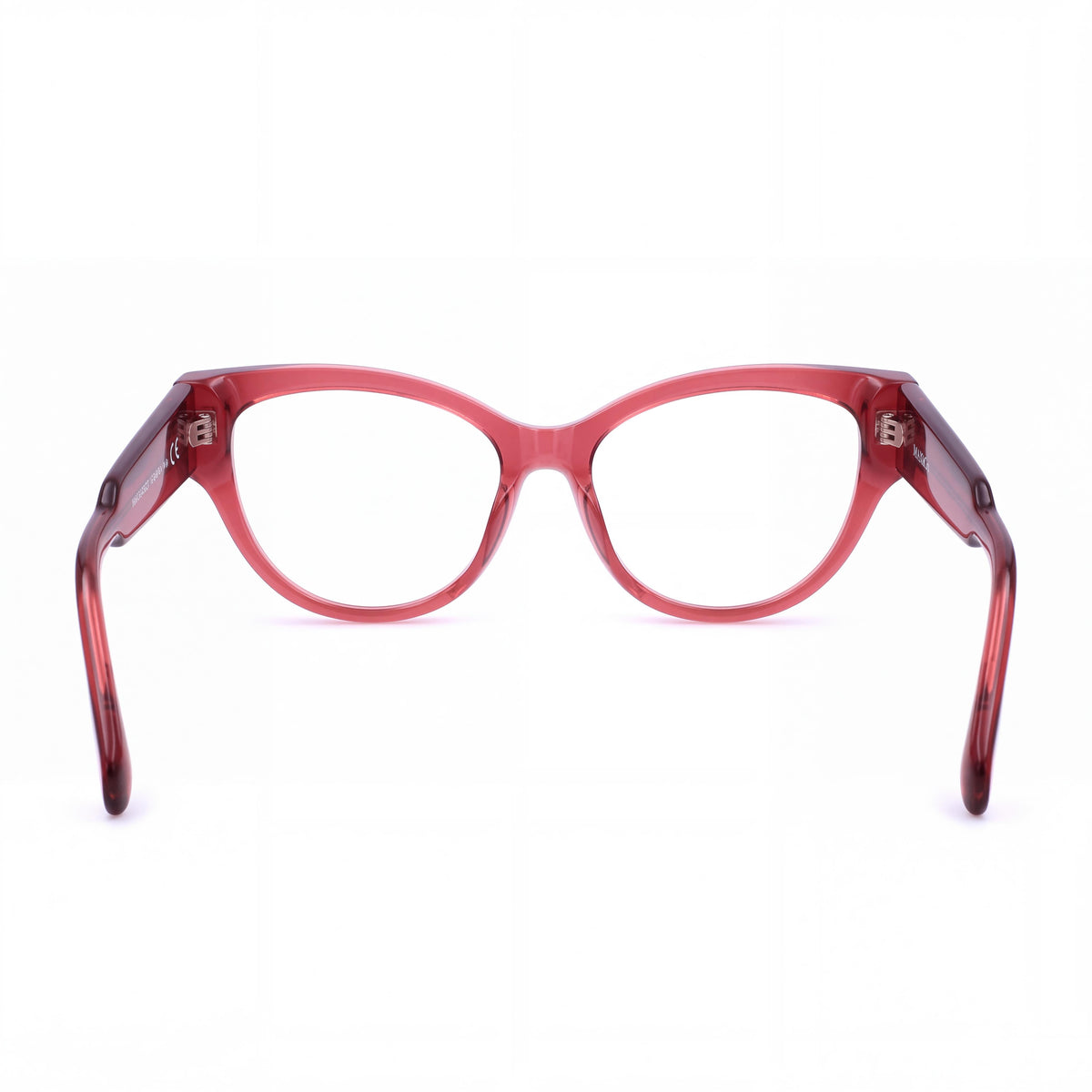 Max&Co. Women's Casual Eyeglasses with Acetate Frame in Bordeaux - Lens Width 53mm, Bridge 16mm, Temple Length 140mm, Photo 3