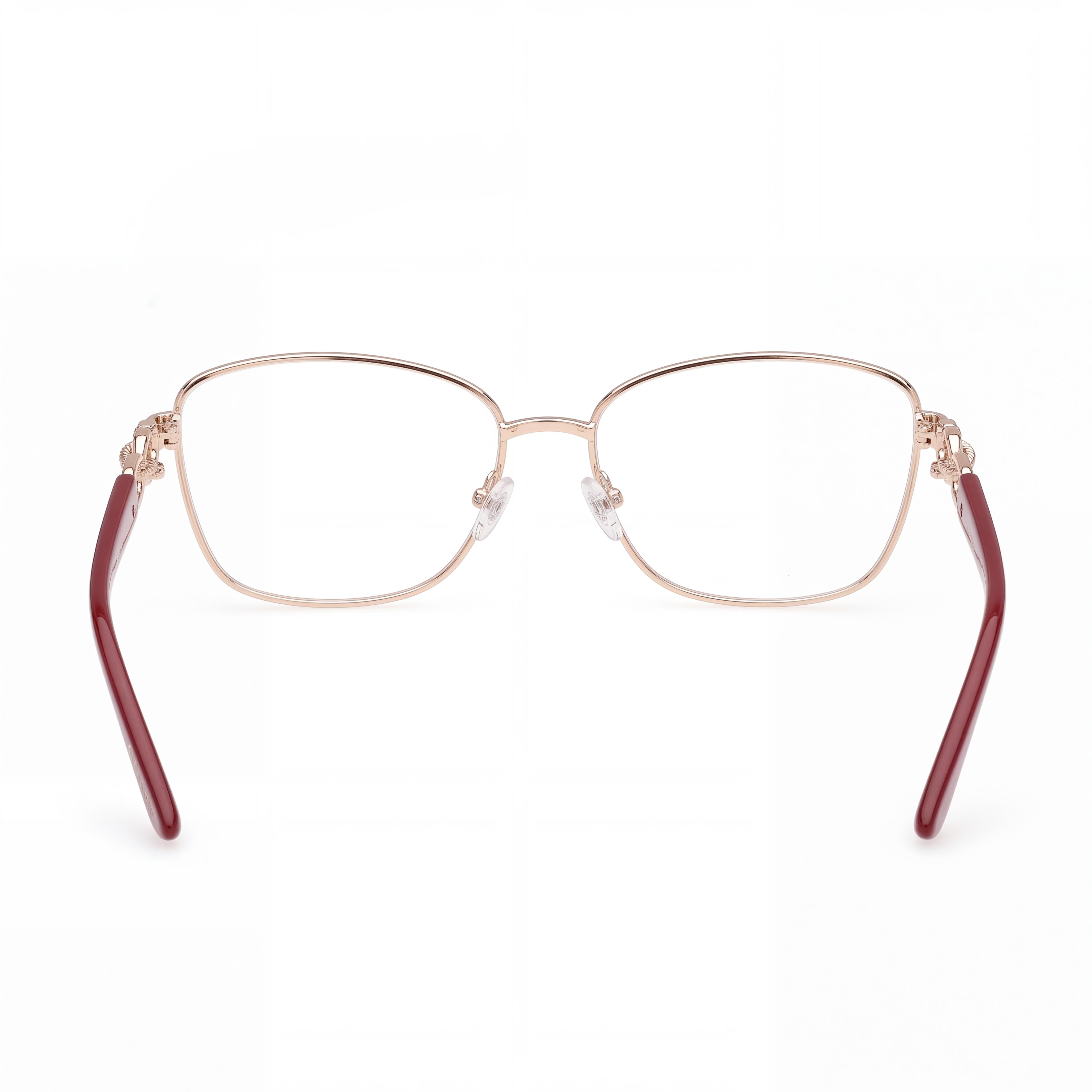 GUESS Gu50179 Women's Eyeglasses with Pale Gold Bordeaux Metal Frame and Polycarbonate Lenses, 55mm Lens Width, Photo 3