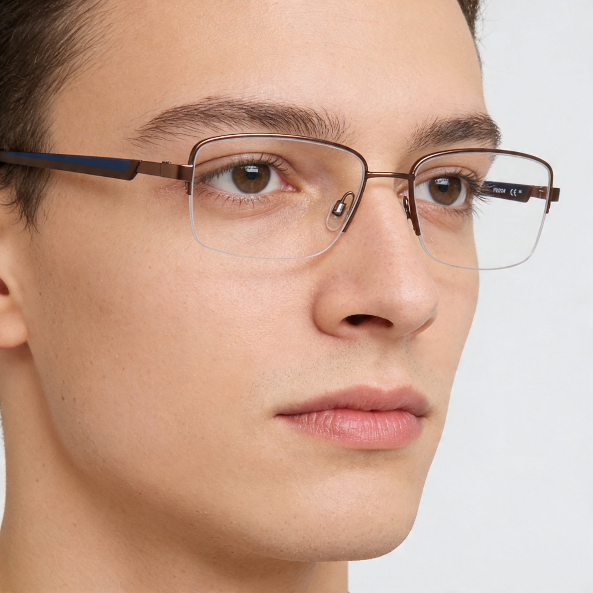 Flexon H6084 Unisex Matte Coffee Acetate Frame Eyeglasses 57mm, Photo 4