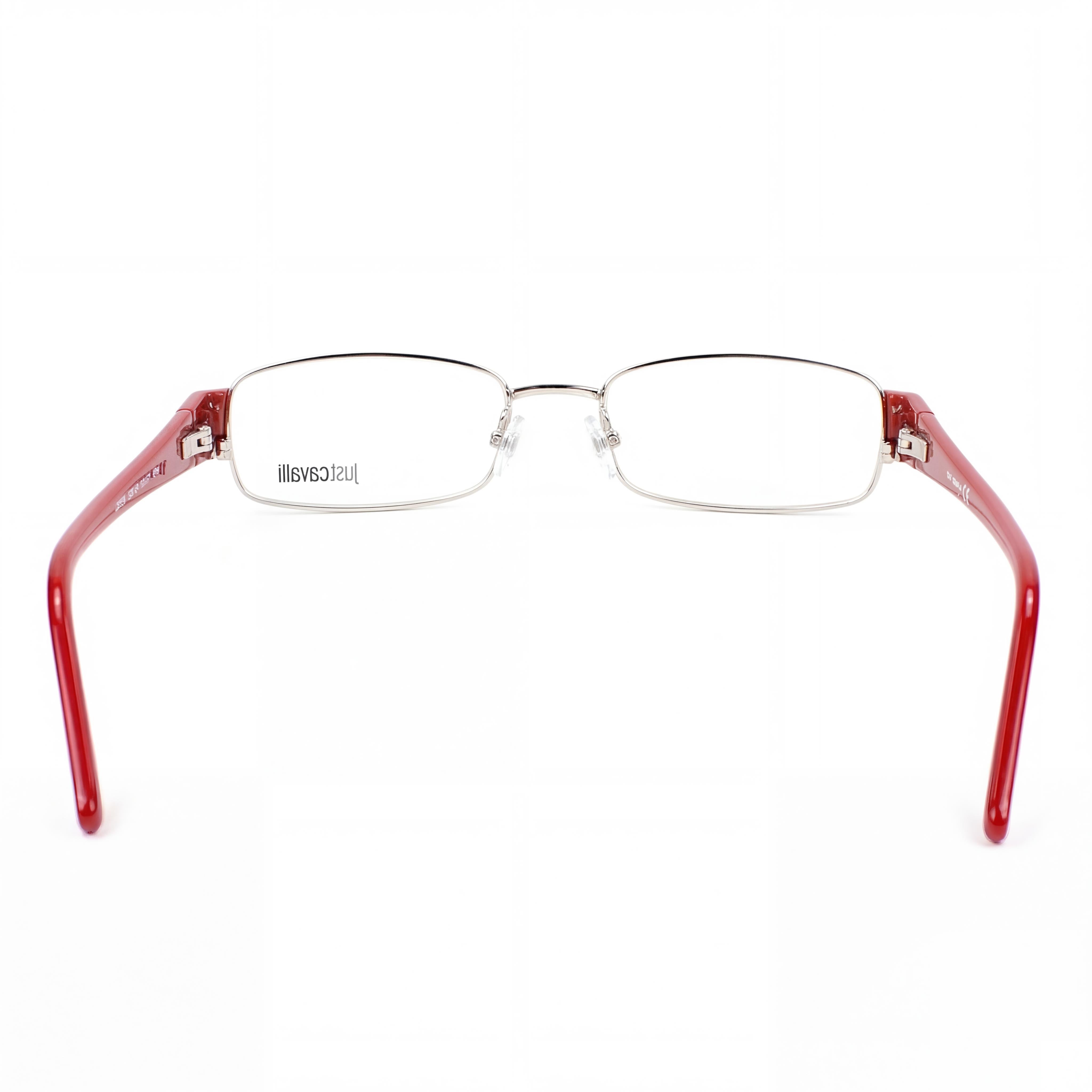 Gafas de vista Just Cavalli 0279_016-51 para mujer, montura de acetato de metal rojo plateado con lentes de plástico de 51 mm, Photo 2