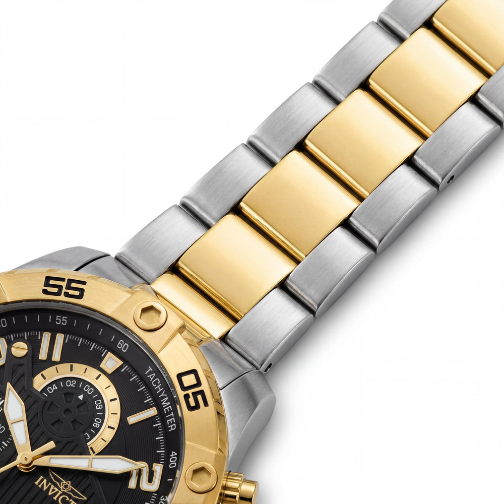 Reloj de pulsera Invicta 26100 Rally Cronógrafo Taquímetro de acero inoxidable dorado para hombre, resistente al agua 100M