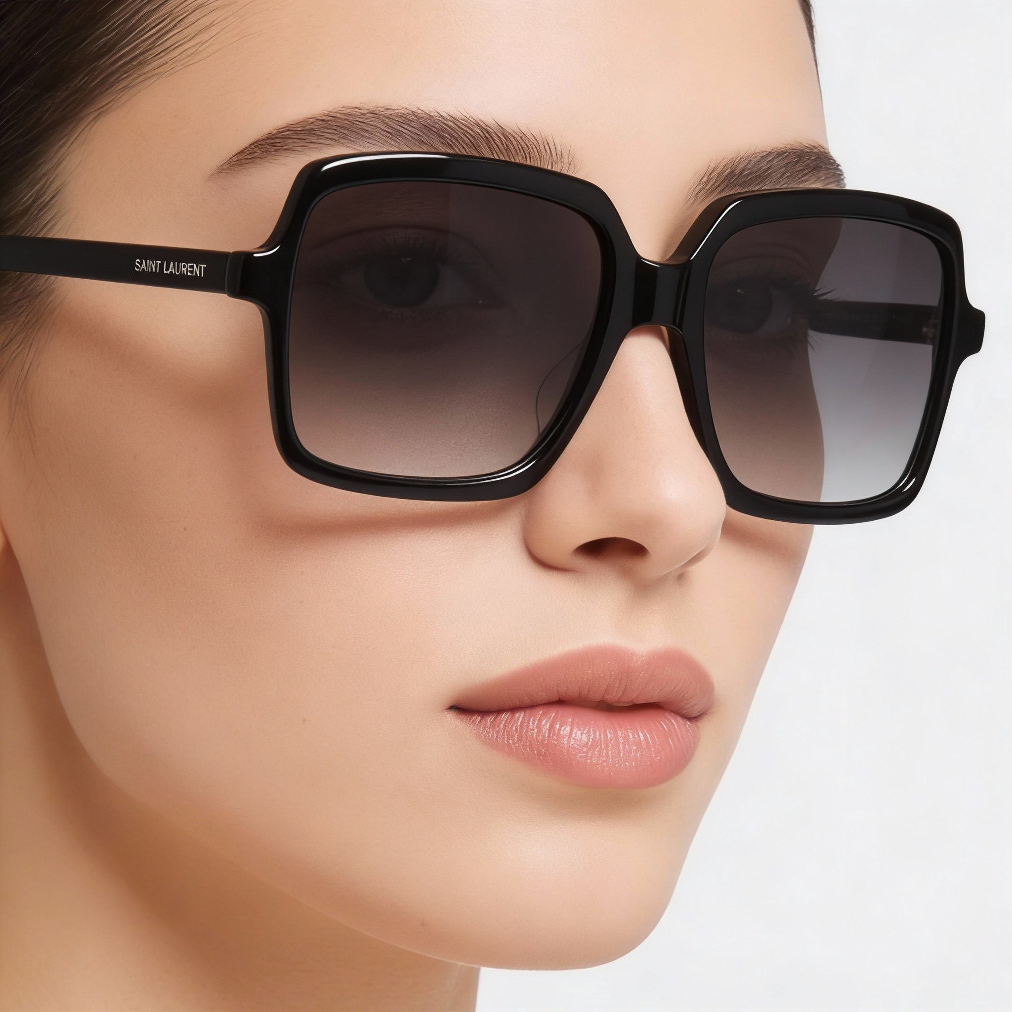 Yves Saint Laurent Sl 174-001 Women's Black Acetate Frame Grey Gradient Anti-Reflective Sunglasses 56mm, Photo 3