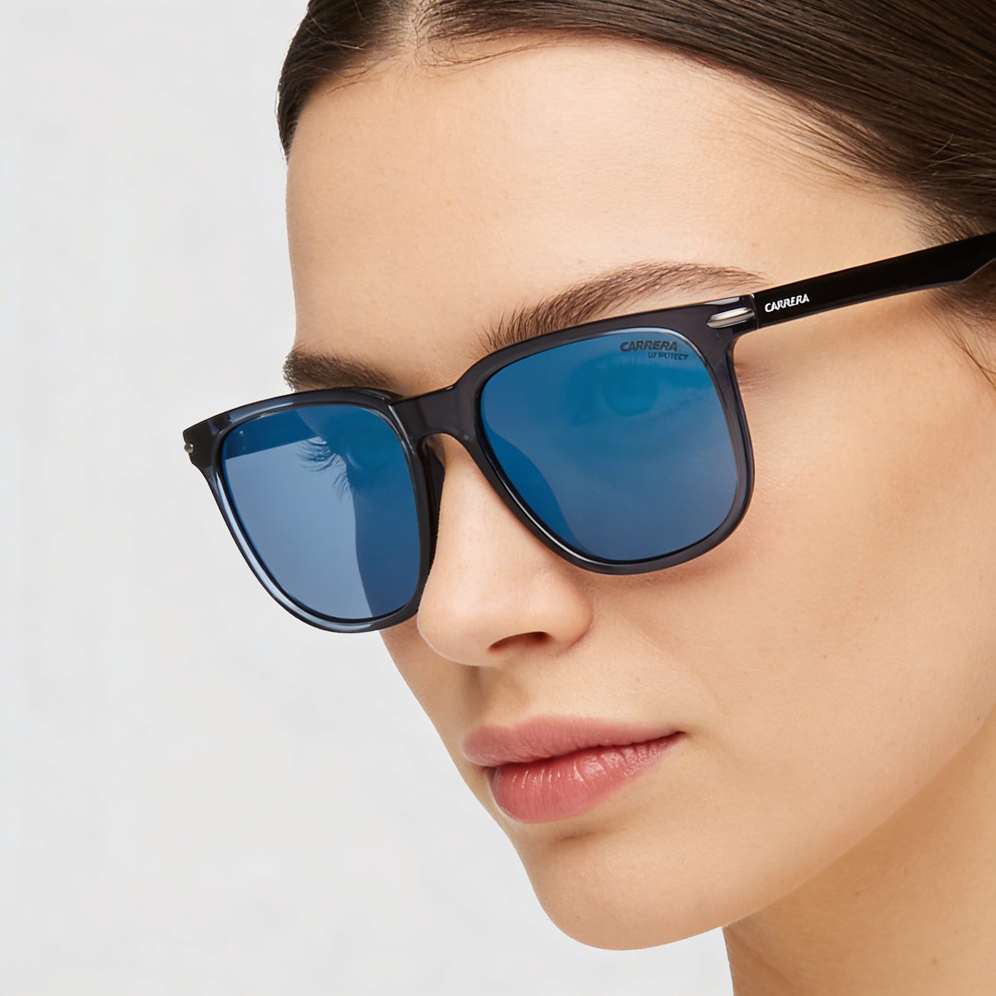 Carrera Modern Women's Blue Polyamide Frame Polarized Blue Sky Mirror Lenses 100% UV Protection Sunglasses 54mm, Photo 5