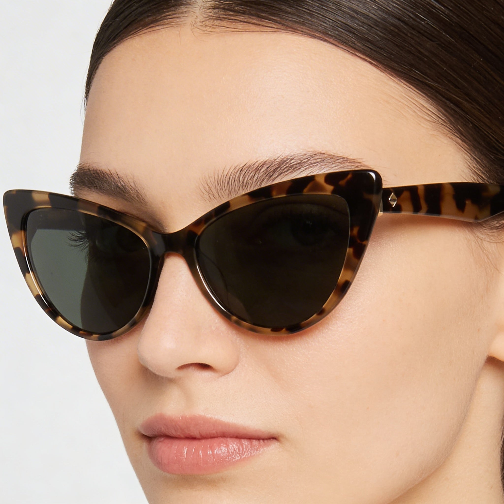 kate spade new york Karina/S Women's Dark Havana Green Plastic Frame Sunglasses with Havana Non-Polarized Lenses, UV Protection, 56mm, Photo 4