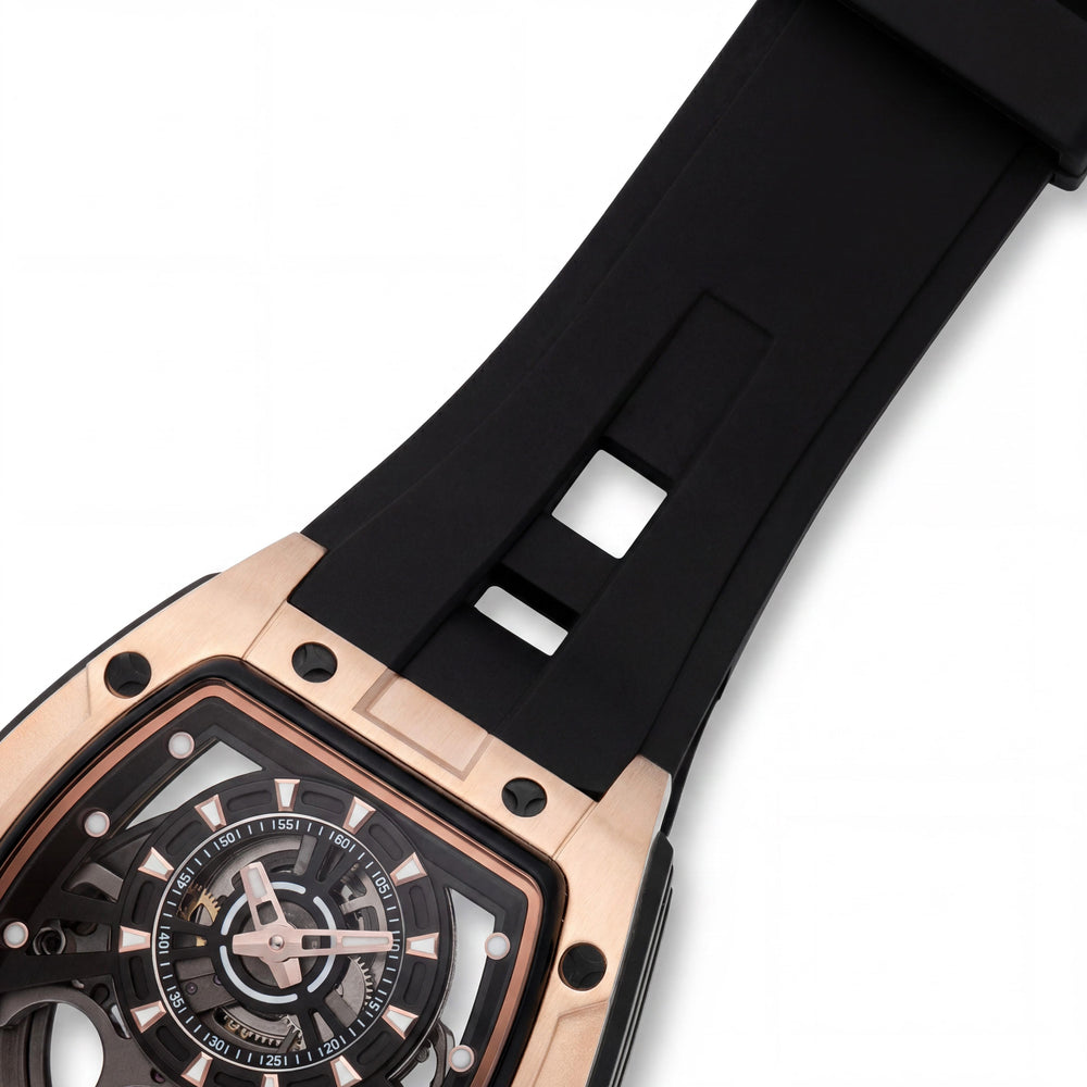 Invicta S1 Rally 49037 Reloj cronógrafo automático para hombre, caja de acero inoxidable de 44 mm, esfera negra, correa de silicona