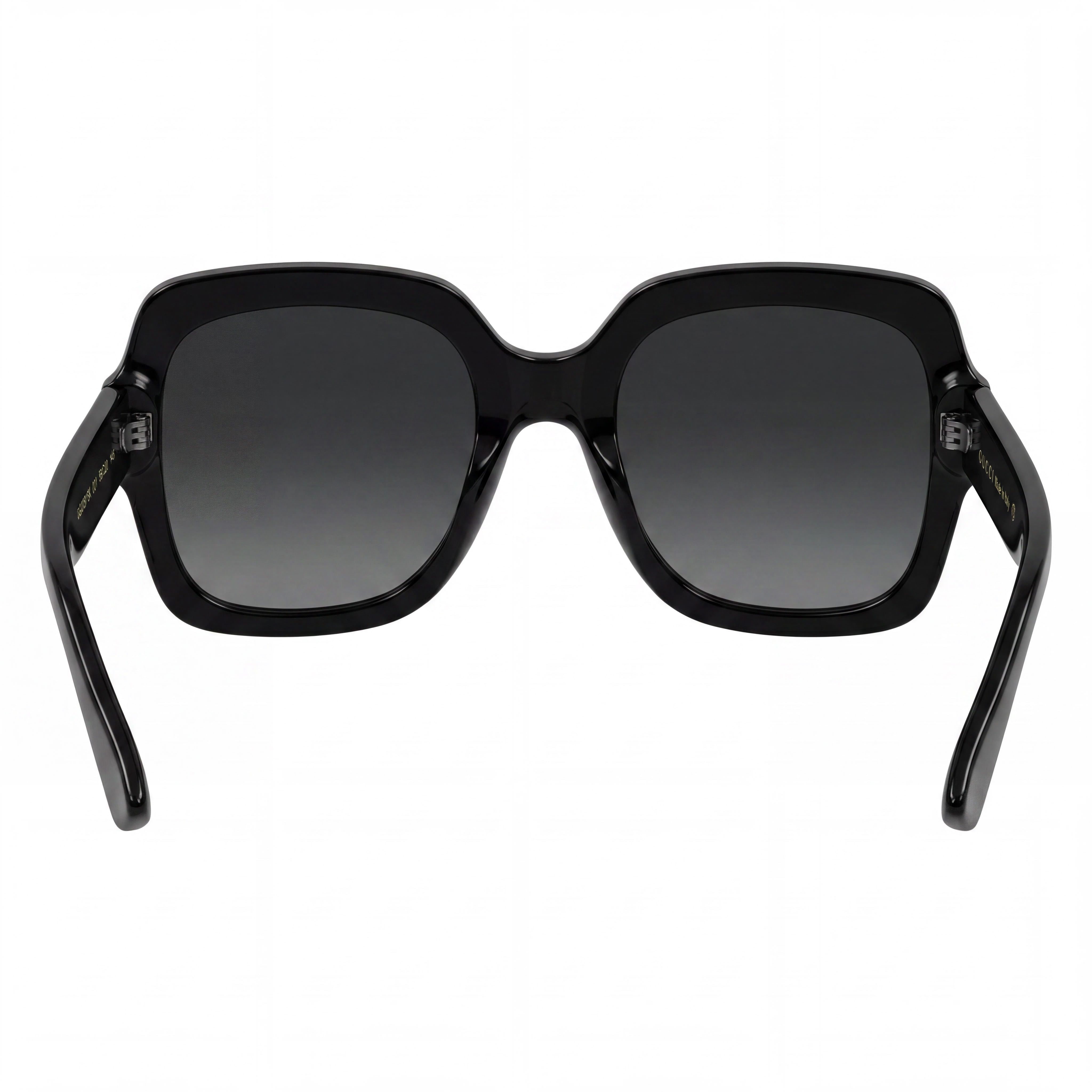 Gafas de sol Gucci Gg1337s 002 para mujer, con logotipo dorado en negro, lentes degradadas grises, 54 mm, protección UV, Photo 4