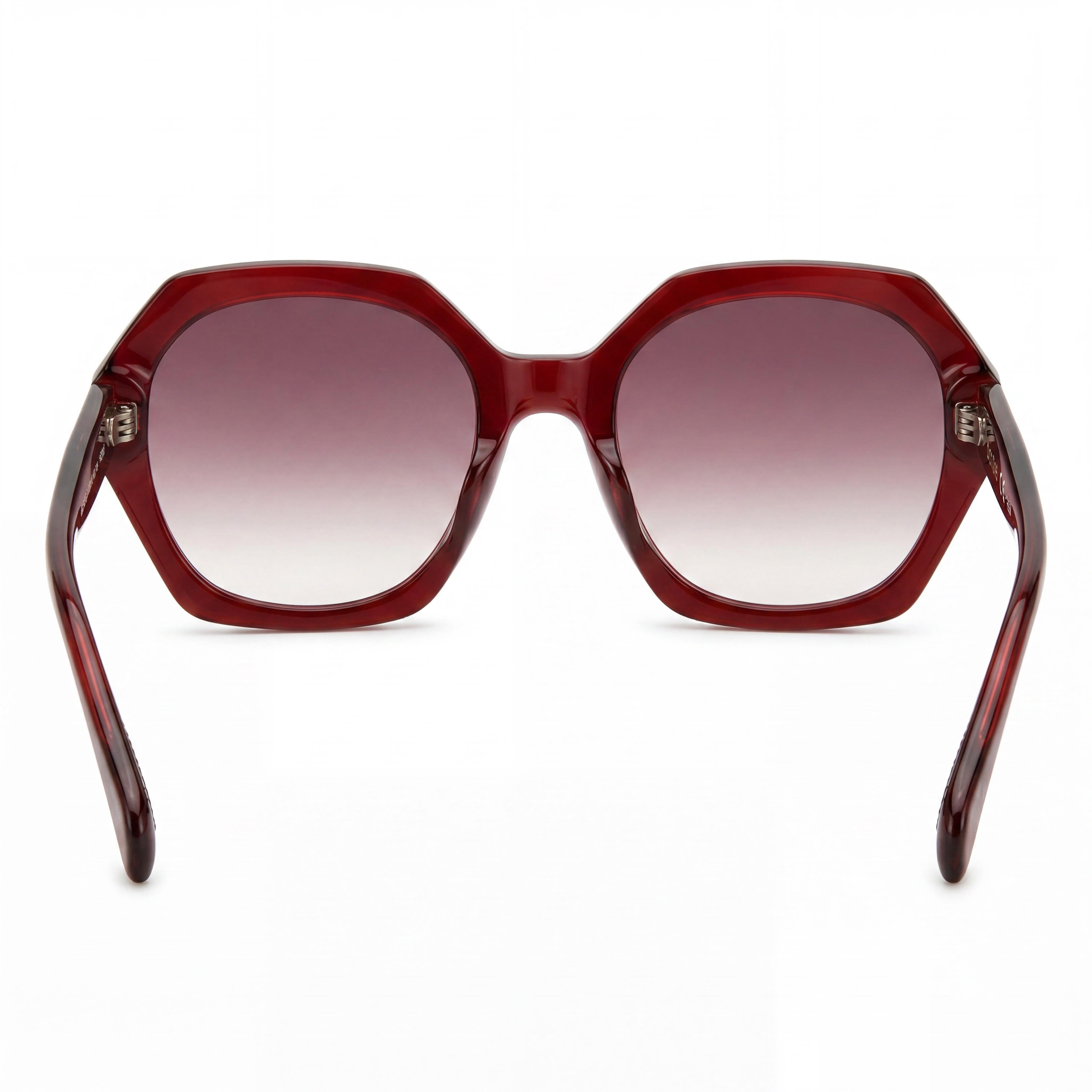 Rag & Bone Modern Heritage Women’s Burgundy Pink Ecological Oil Polycarbonate UV Protected 55mm Sunglasses, Photo 3