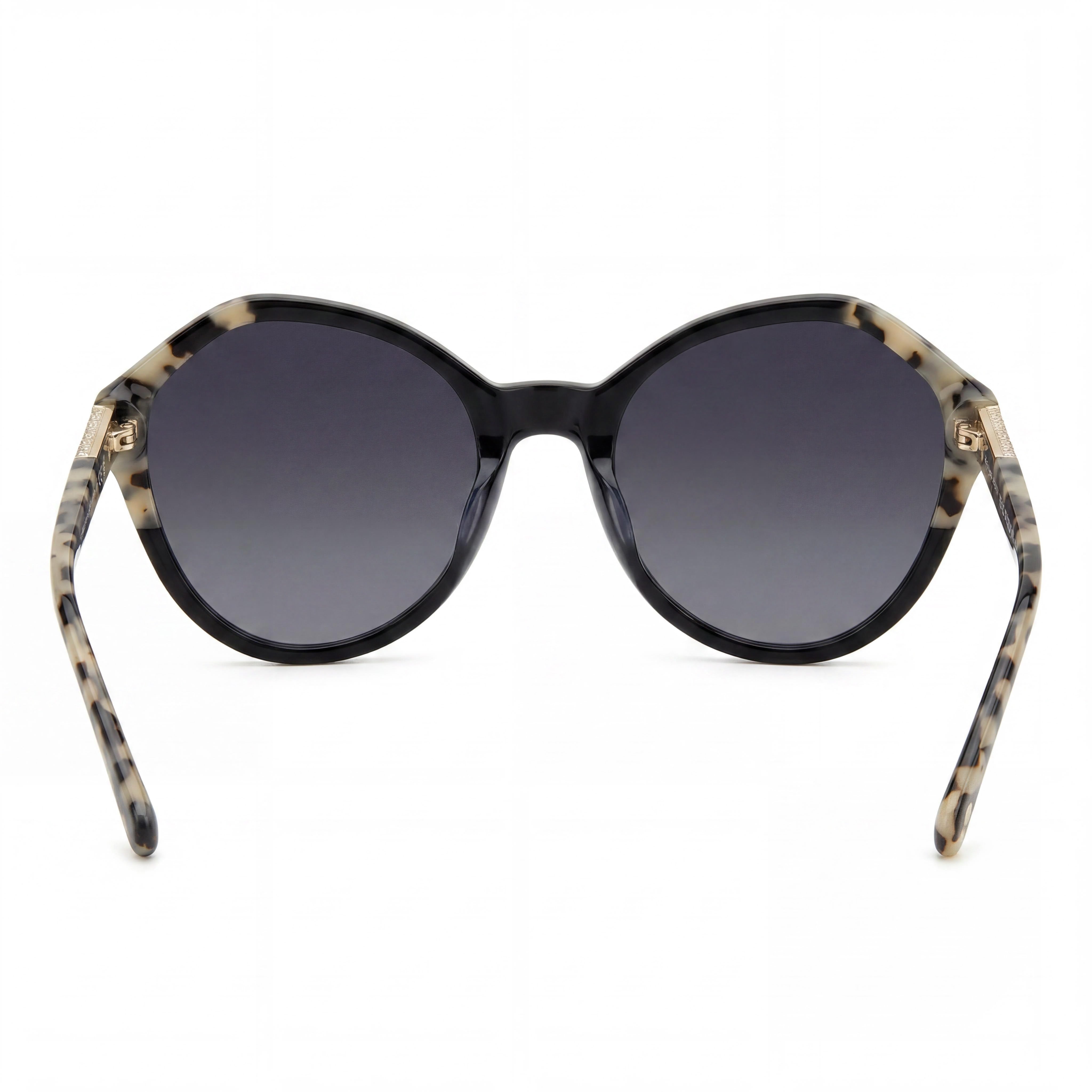 Gafas de sol redondas geométricas de mujer kate spade new york de plástico negro con protección UV de 54 mm, Photo 4