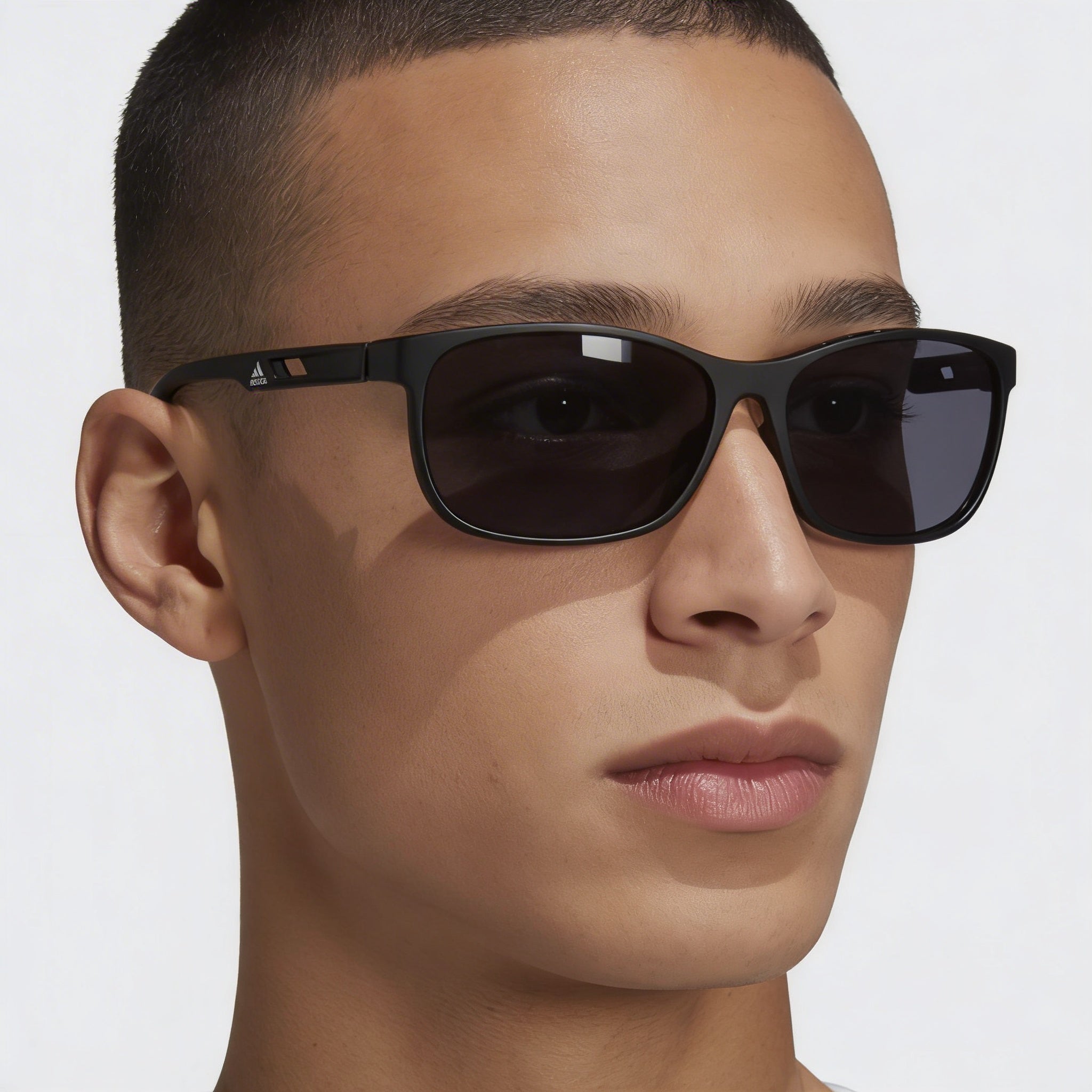 adidas Contemporary Men's Matte Black Plastic Frame Smoke Polycarbonate UV Protection Sunglasses 62mm, Photo 5